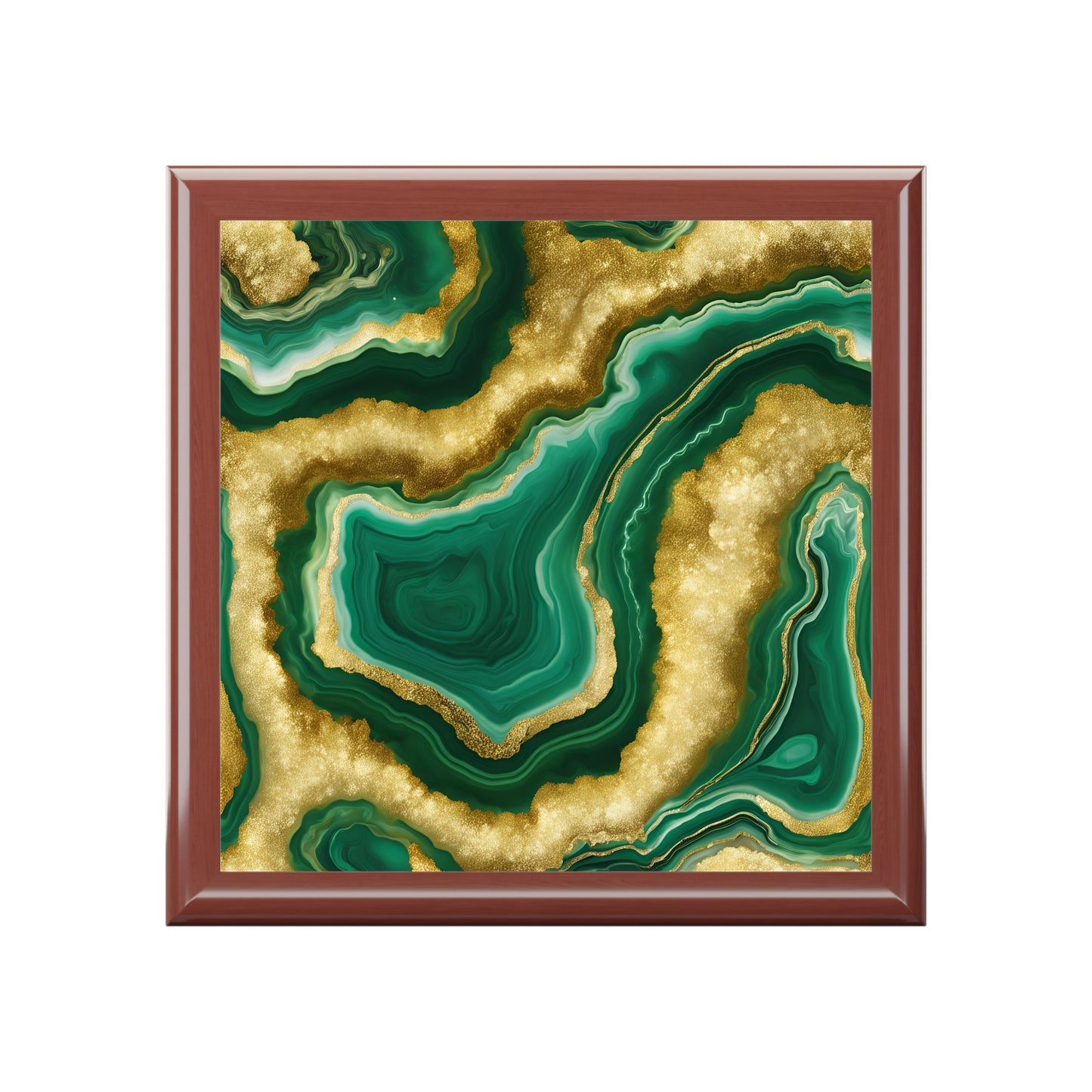 Unique Art Print Design Jewelry Box Trinket Box Bedroom Dresser Decor Vanity Gift Box - 3 colors to choose from