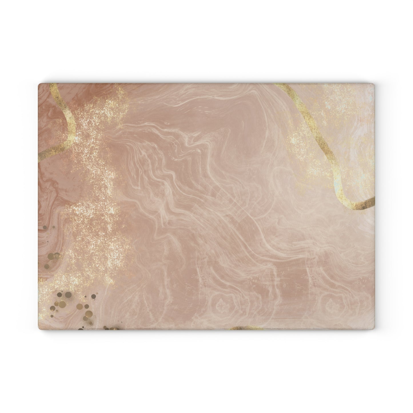 Kitchen Decor Glass Cutting Board Serving Tray with Quartz-look Design Cutting Board Gift for Home Cook Fun Marble-look Charcuterie Board