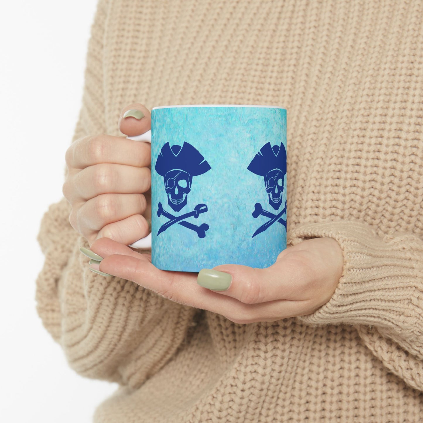 Jolly Roger Pirate Mug Oceanic Gift Mug Salt Life Gift