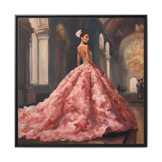 Fashion Formal Runway Dress Framed Canvas Print Wall Art Unique Fashion Designer Style Haute Couture Fashionista Gift Decor 3 Frame Colors