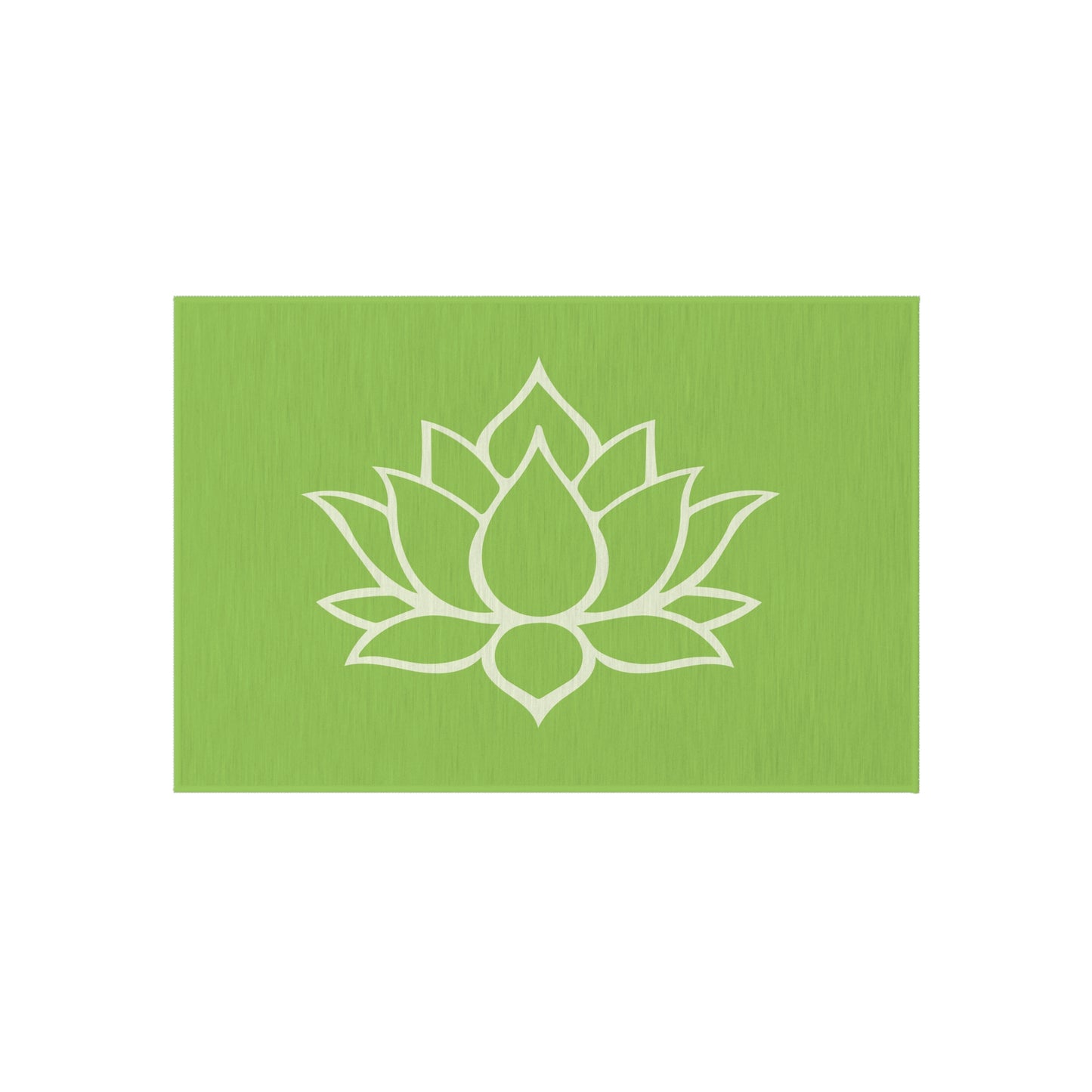 Zen Chenille Outdoor Rug with No-Skid Backing Cozy Outdoor Carpet Lotus Blossom Patio Decor Gazebo Rug Pool Area Floral Outdoor Kitchen Rug