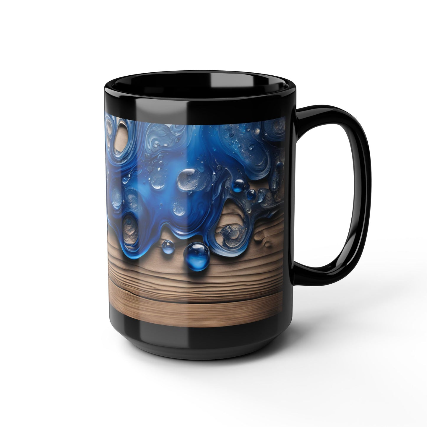 Ceramic Coffee Mug Wood-Inspired Image Nature Lover Ceramic Teacup Gardener Gift Colorful Unique Wave-look 15oz Ceramic Mug