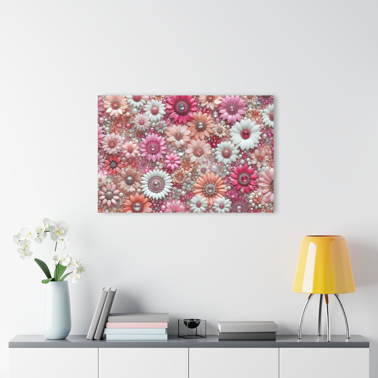 Floral Design Acrylic Daisy Print with French Cleat Nature Lover Wall Art Flower Lover Gift Flower Artwork Modern Garden Home Decor