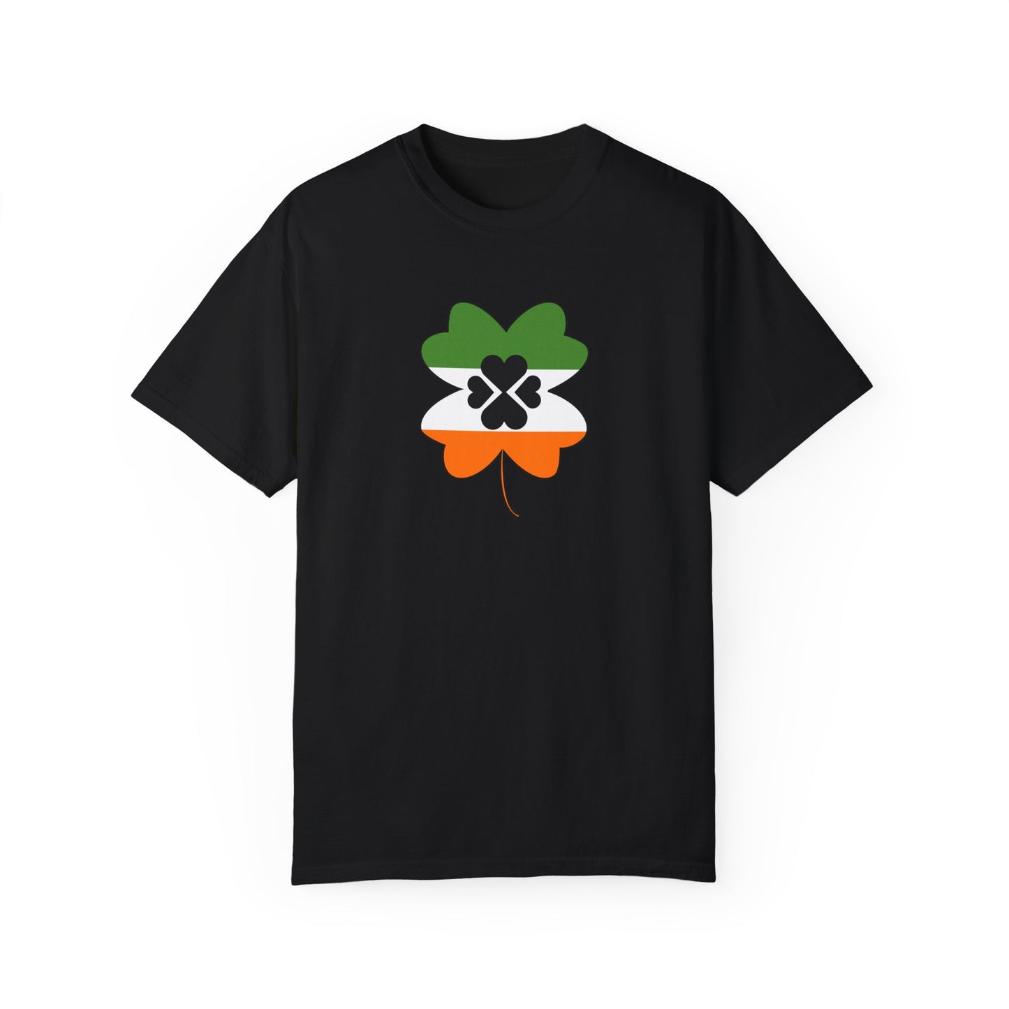 St. Patrick's Day T-Shirt Unisex Comfort Colors Relaxed Fit Garment-Dyed Tee 4 Leaf Clover Shirt Irish Themed Gift