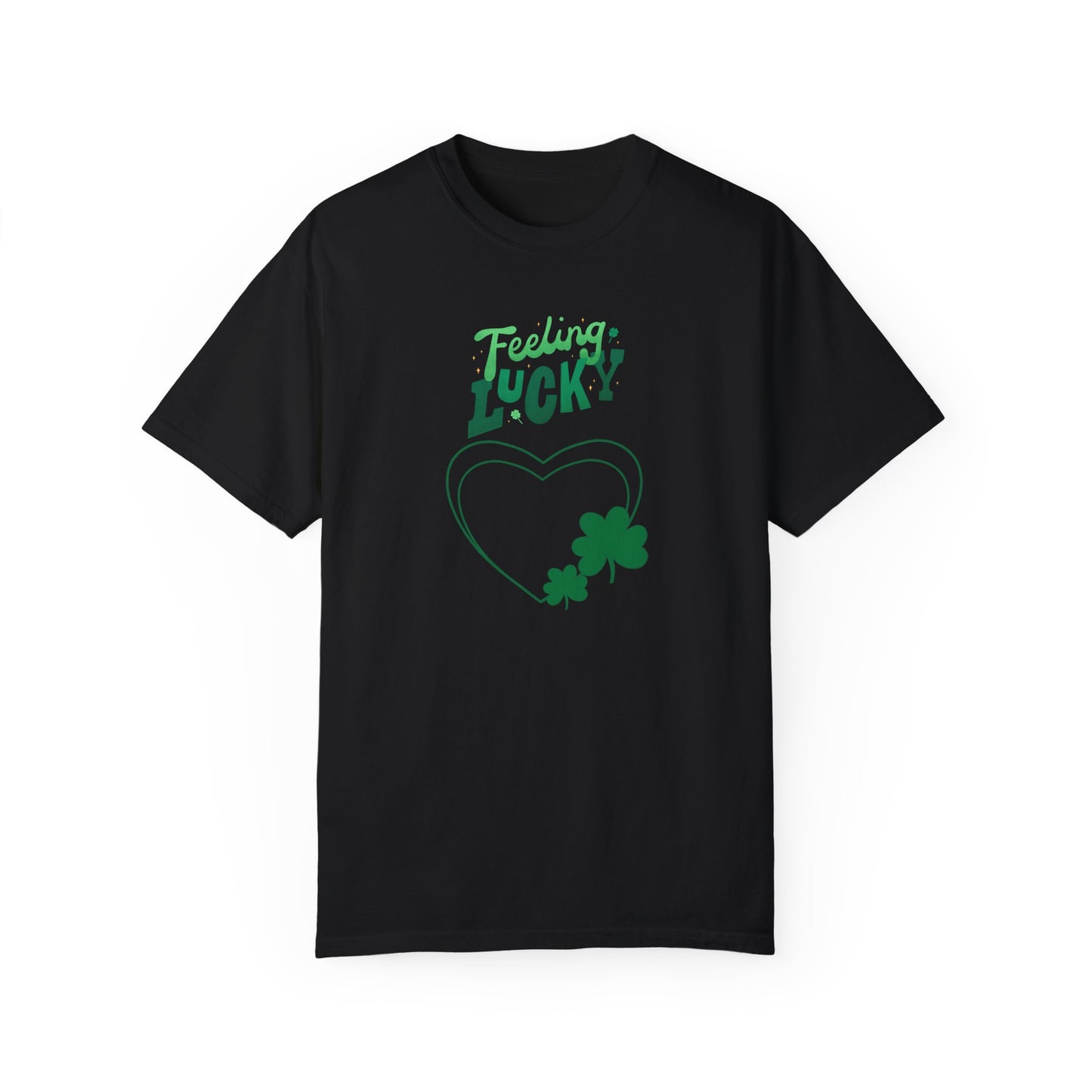 St. Patrick's Day T-Shirt Unisex Comfort Colors Relaxed Fit Garment-Dyed Tee 4 Leaf Clover Shirt Irish Themed Gift