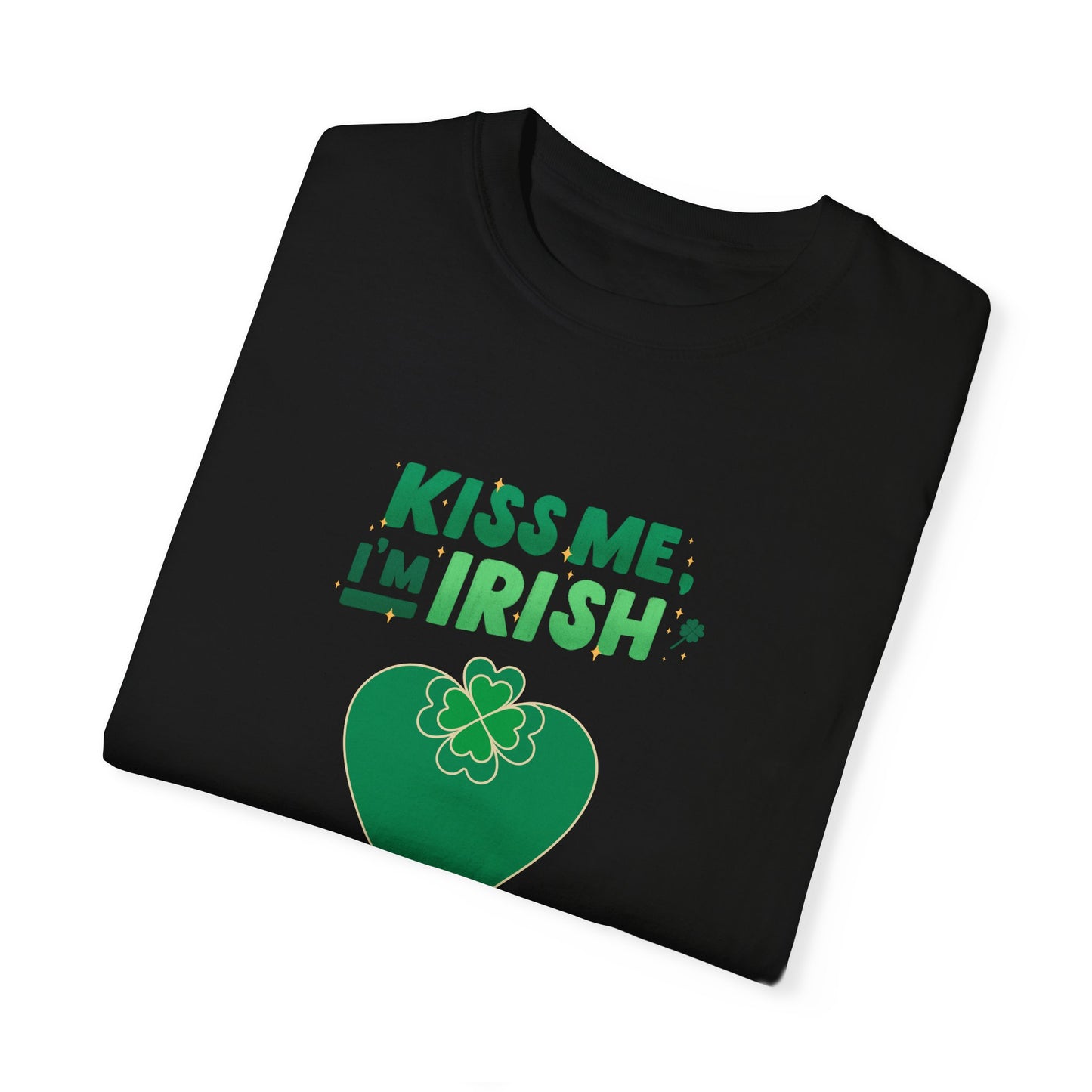 St. Patrick's Day T-Shirt Unisex Comfort Colors Relaxed Fit Garment-Dyed Tee 4 Leaf Clover Shirt Irish Themed Gift