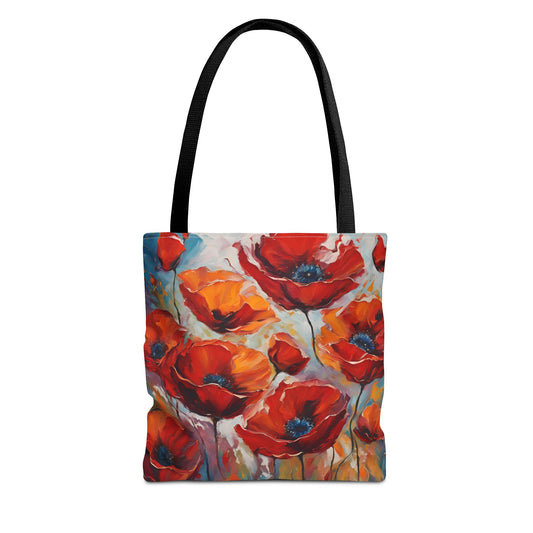 Floral Design Field of Flowers Tote Floral Grocery Wildflower Shopping Bag Cottage Core Gift Bag Boho Bag Poppy Tote Mom Gift