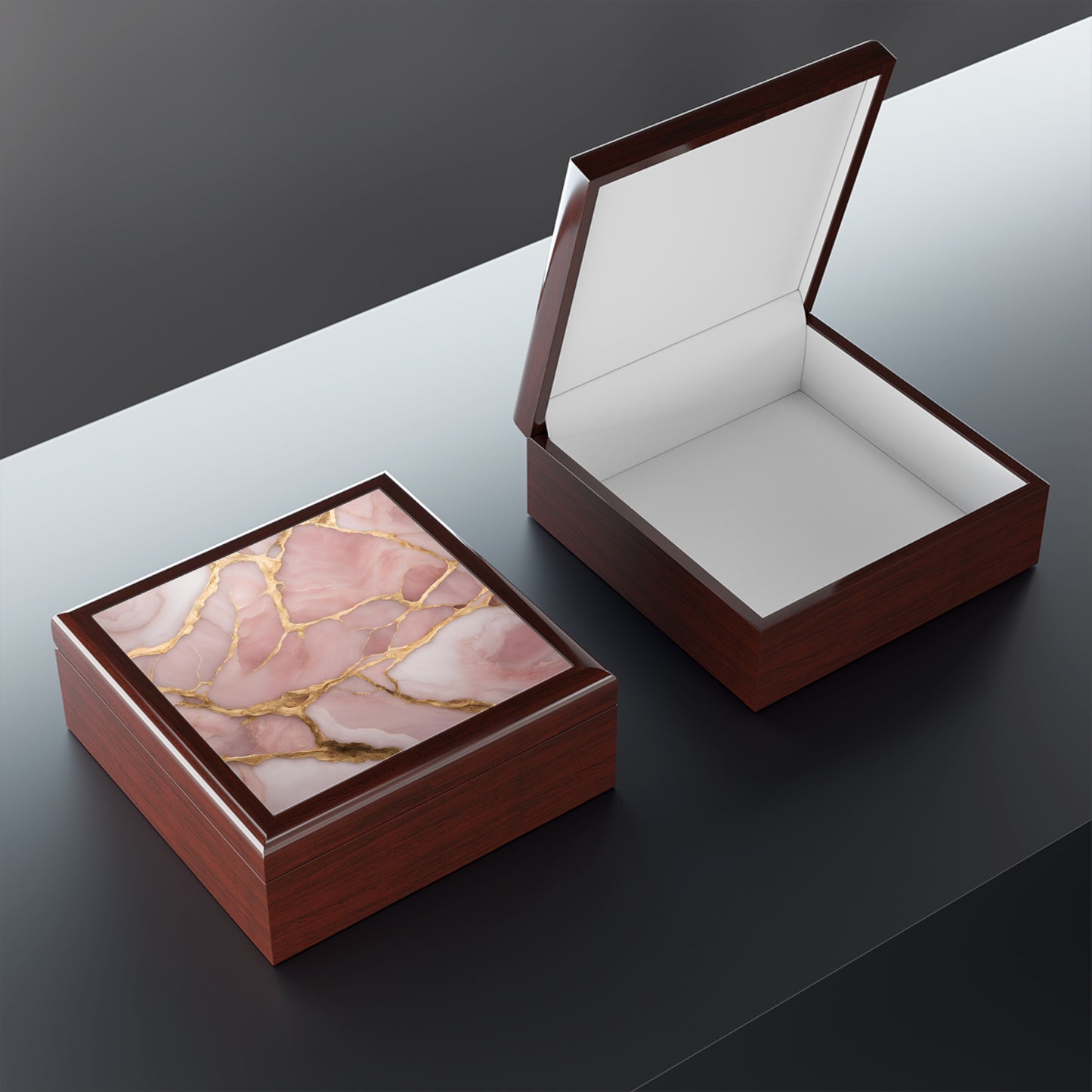 Unique Jewelry Box Trinket Box Bedroom Dresser Decor Vanity Gift Box - 3 colors to choose from