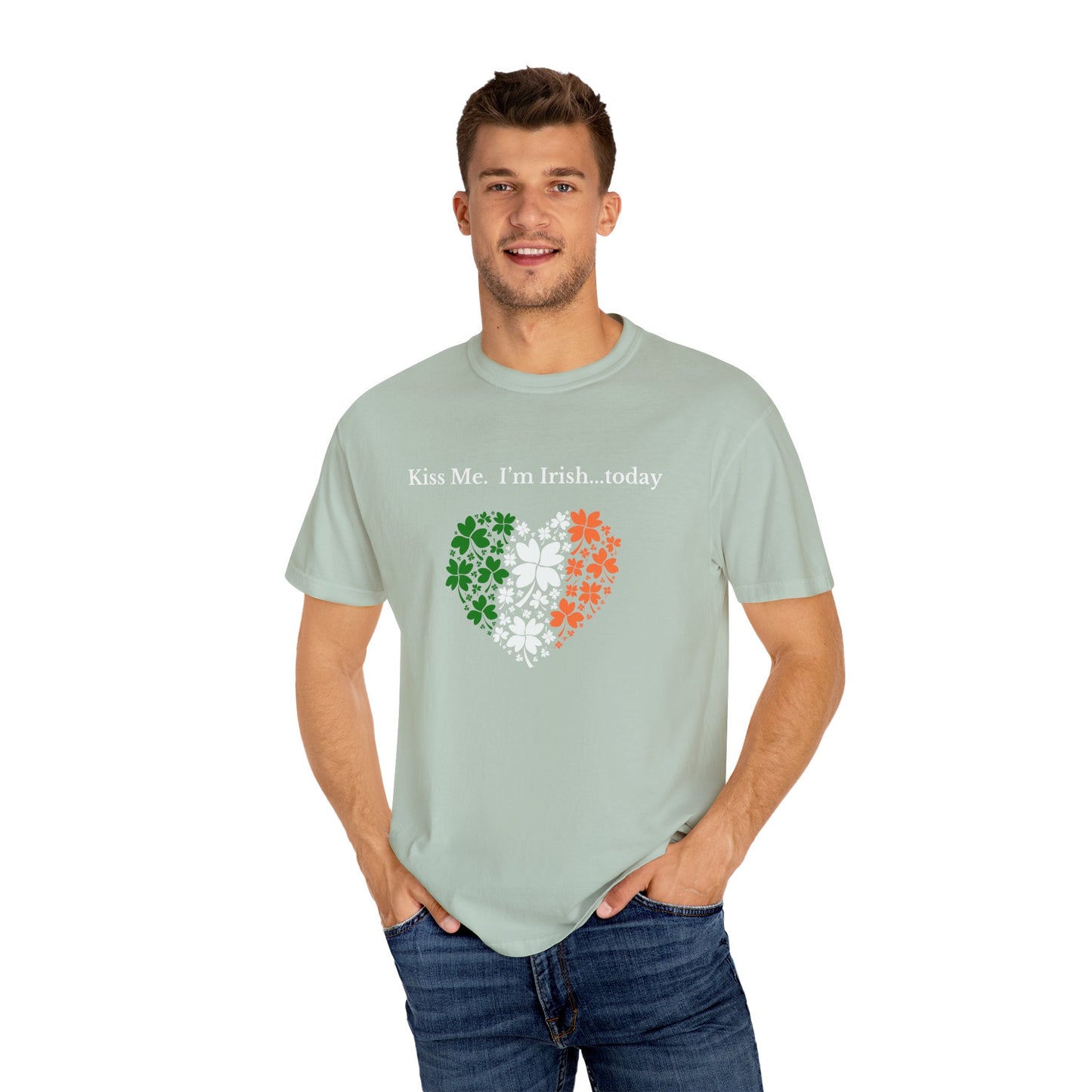 St. Patrick's Day T-Shirt Unisex Comfort Colors Relaxed Fit Garment-Dyed Tee 4 Leaf Clover Shirt Irish Themed Gift