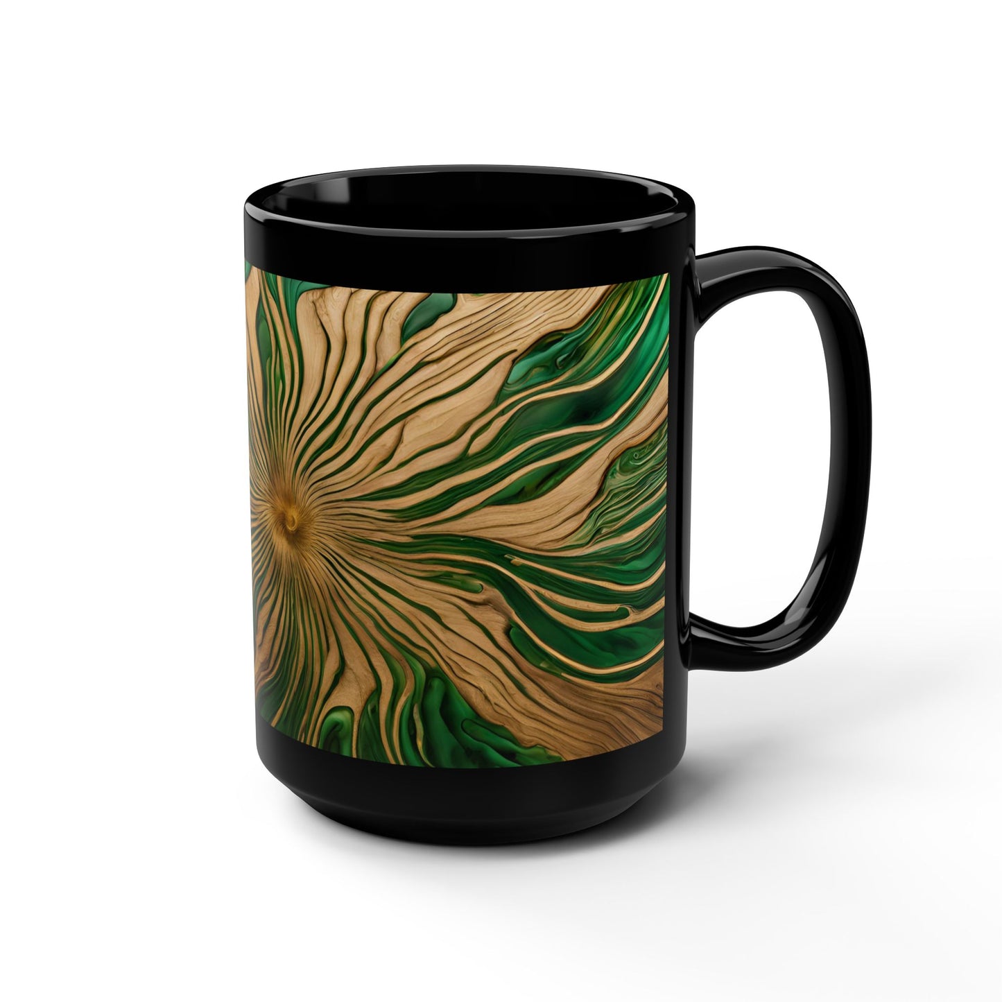 Ceramic Coffee Mug Quartz-Inspired Image Pastel Nature Lover Ceramic Unique Colorful Teacup Flower Rock Lover Ceramic 15 oz Mug