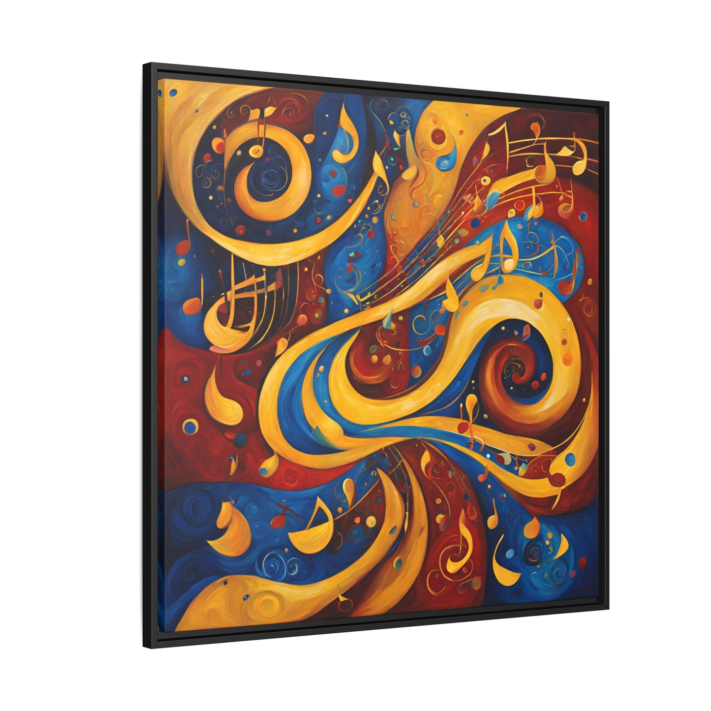 Modern Music-Themed Print Abstract Design Unique Framed Canvas Print Treble Clef Note Wall Art Music Lover Gift Decor 3 frame colors