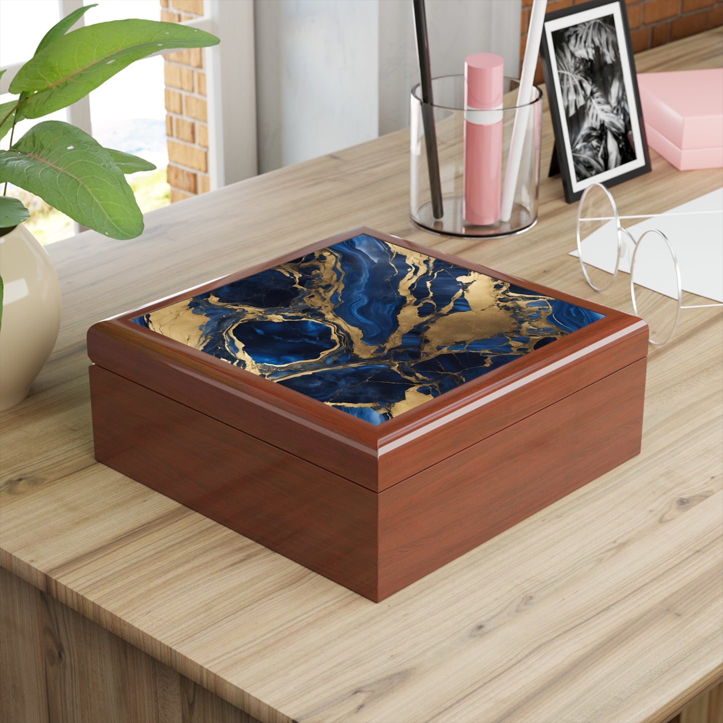 Unique Jewelry Box Trinket Box Bedroom Dresser Decor Vanity Gift Box - 3 colors to choose from
