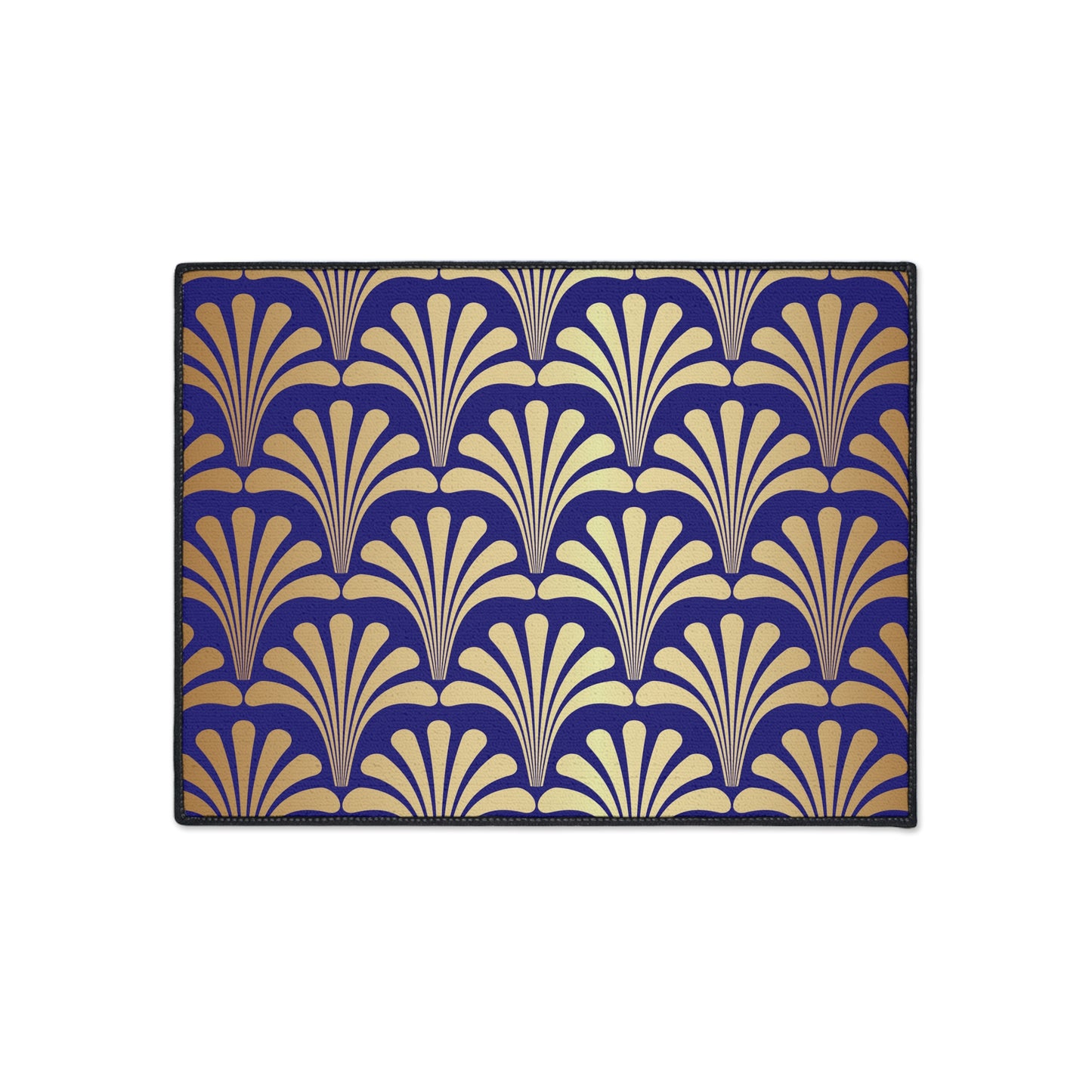 Decorative Heavy Duty Non-Slip Floor Mat Stylish Design Perfect for Entryway Kitchen Décor Blue Floral Geometric Design Rug Bathroom Mat
