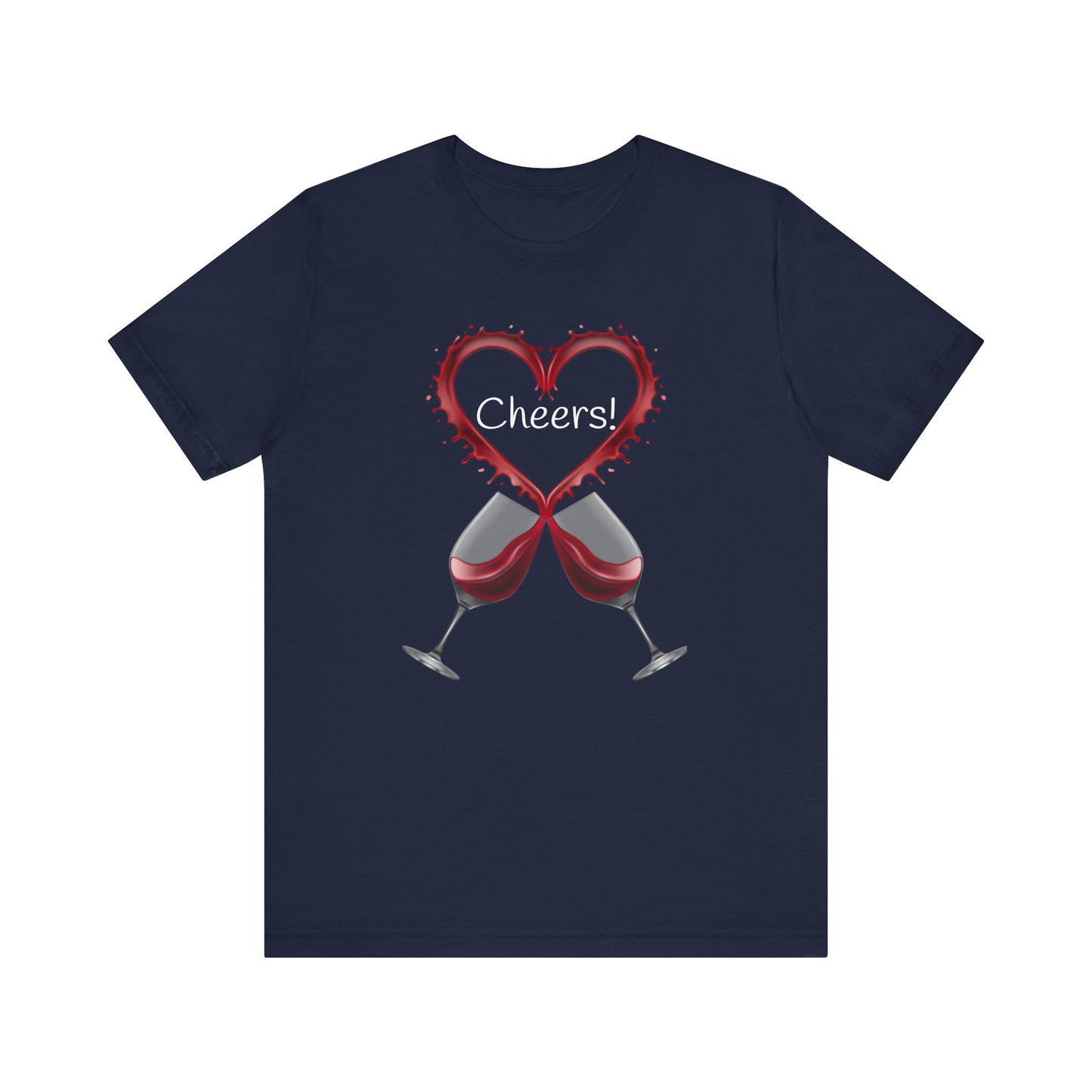 Red Wine Glass Cheers T-Shirt | Wine Lover Foodie Culinary Happy Hour Toast Unisex Sommelier Gift