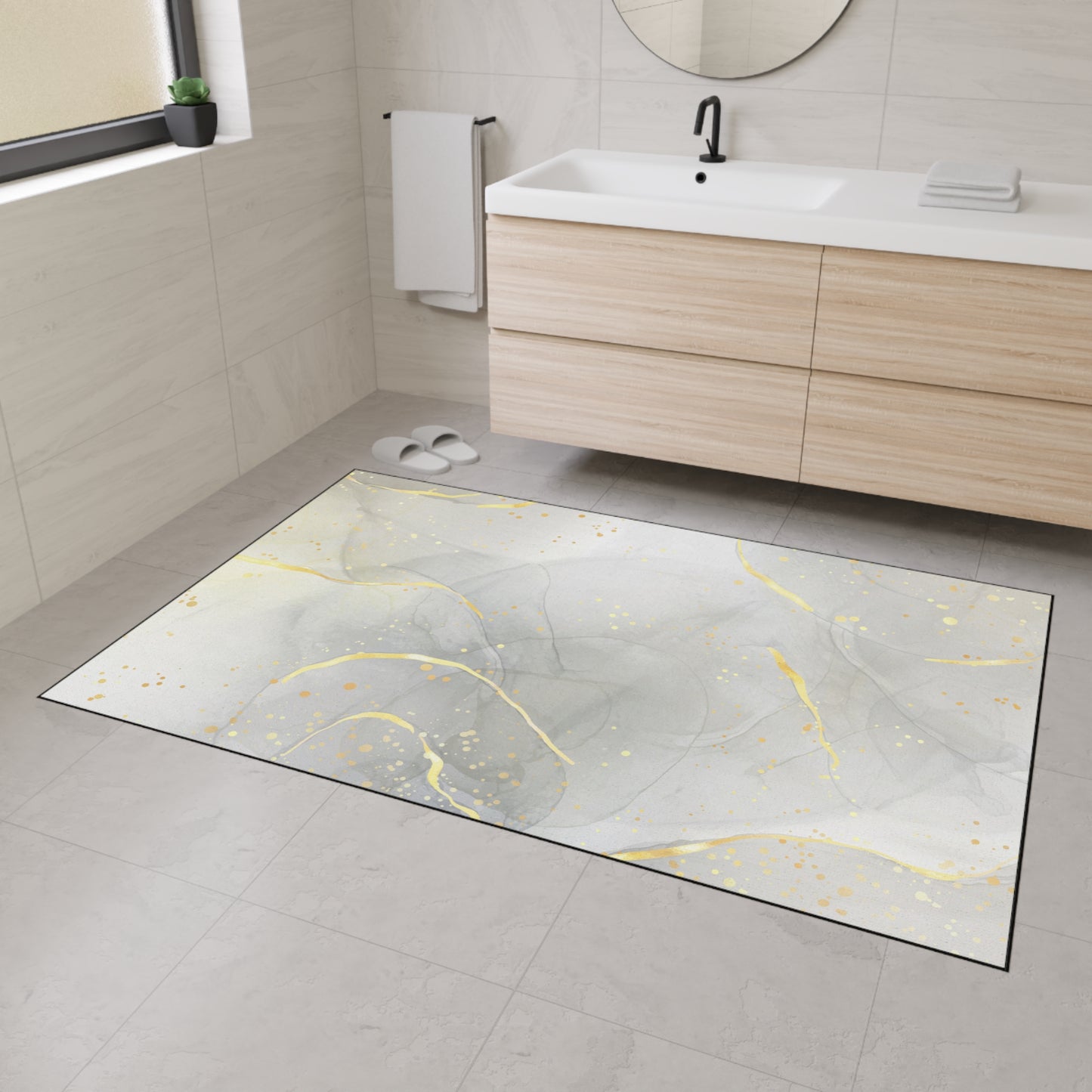 Decorative Heavy Duty Non-Slip Floor Mat Stylish Design Perfect for Entryway Kitchen Décor Garage Rug Coffee Bar Bathroom Floor Door Mat