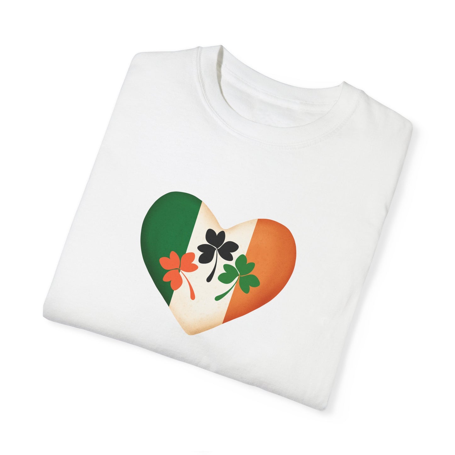 St. Patrick's Day T-Shirt Unisex Comfort Colors Relaxed Fit Garment-Dyed Tee 4 Leaf Clover Shirt Irish Themed Gift