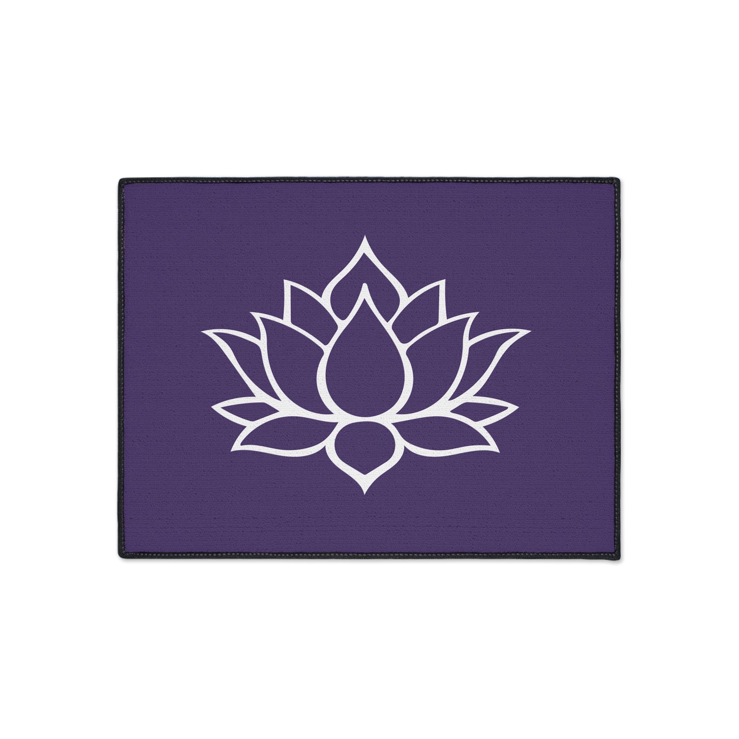 Decorative Heavy Duty Non-Slip Floor Mat Stylish Design Perfect for Entryway Kitchen Décor Purple Lotus Blossom Floral Design Rug Bath Mat