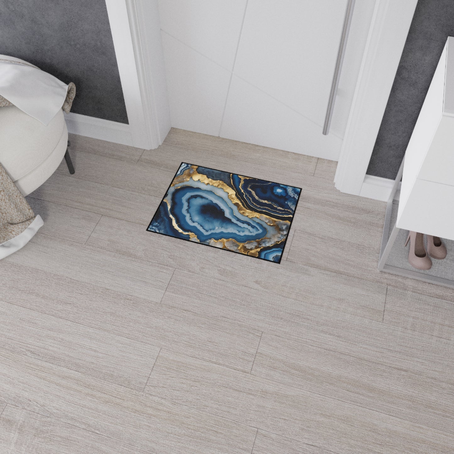 Decorative Heavy Duty Non-Slip Floor Mat Stylish Design Perfect for Entryway Kitchen Décor Garage Rug Coffee Bar Bathroom Floor Door Mat