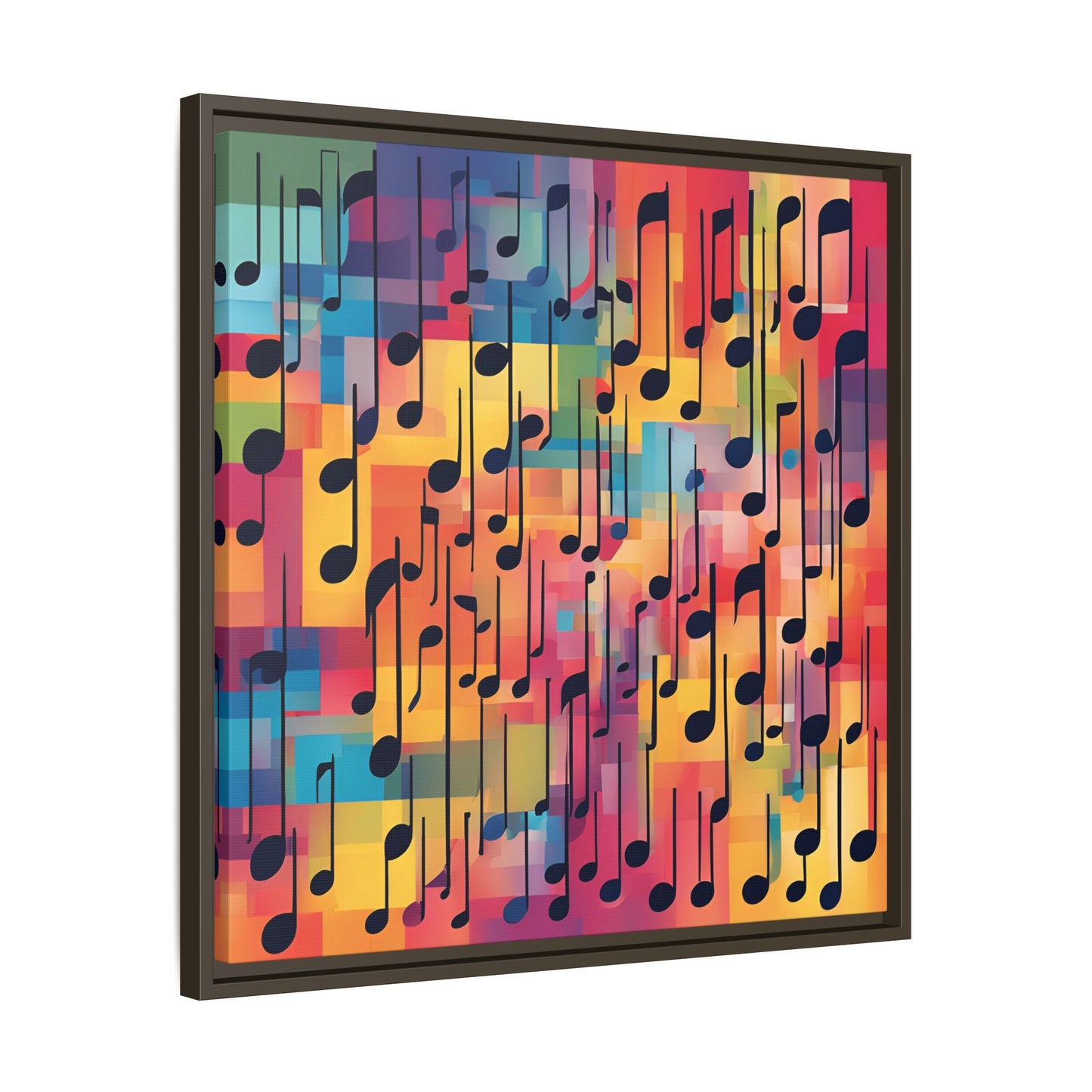 Modern Music-Themed Print Abstract Design Unique Framed Canvas Print Treble Clef Note Wall Art Music Lover Gift Decor 3 frame colors