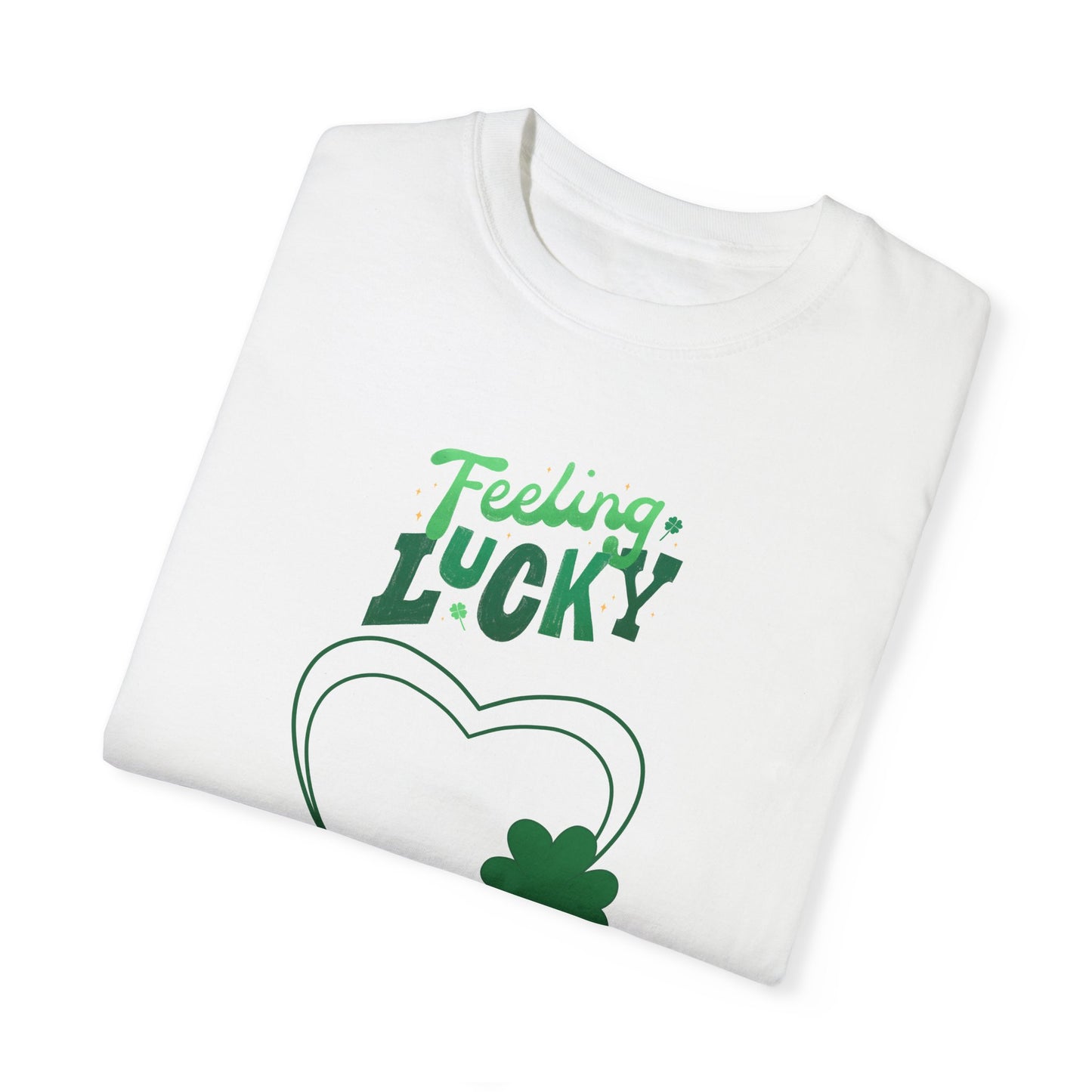 St. Patrick's Day T-Shirt Unisex Comfort Colors Relaxed Fit Garment-Dyed Tee 4 Leaf Clover Shirt Irish Themed Gift