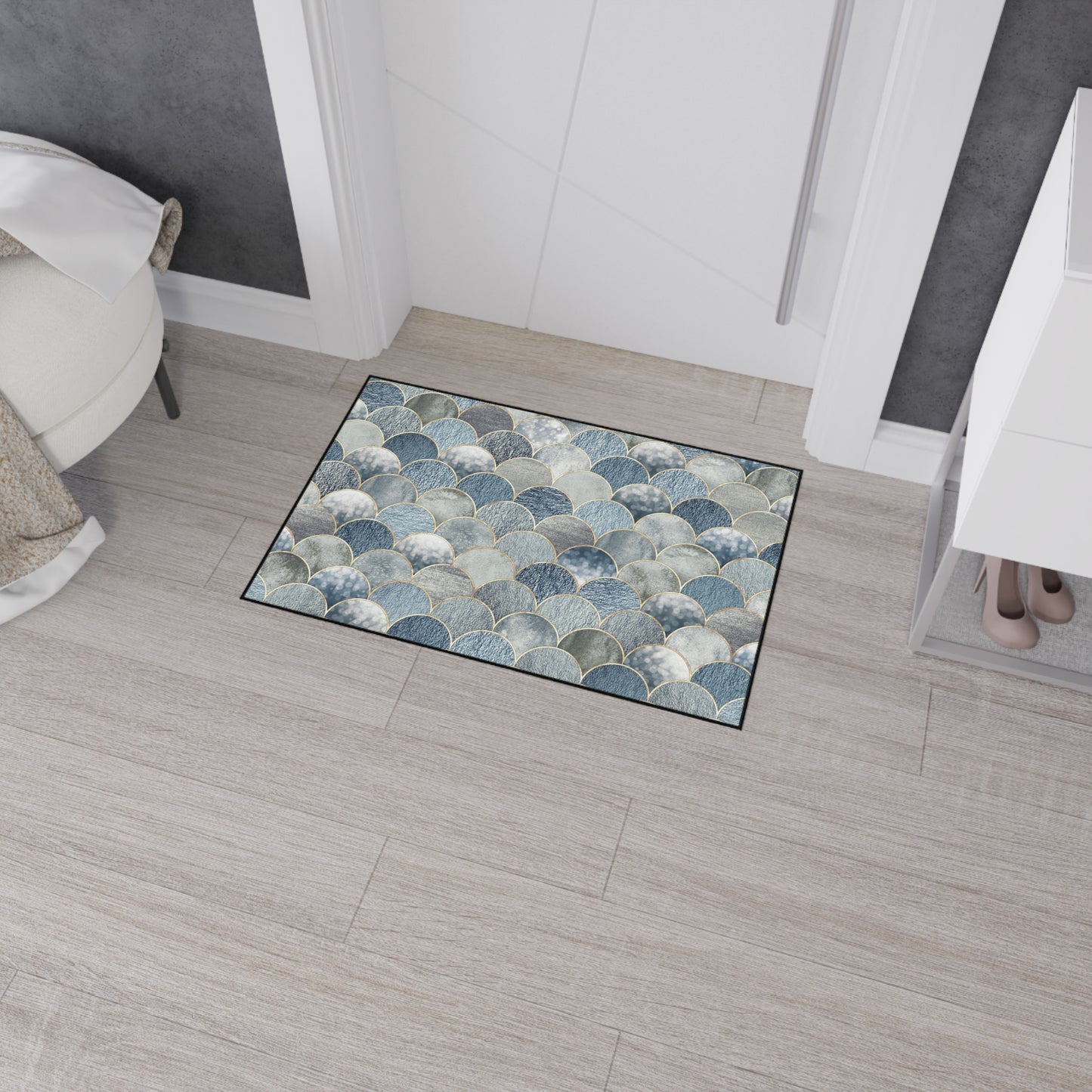 Decorative Heavy Duty Non-Slip Floor Mat Stylish Design Perfect for Entryway Kitchen Décor Garage Rug Coffee Bar Bathroom Floor Door Mat