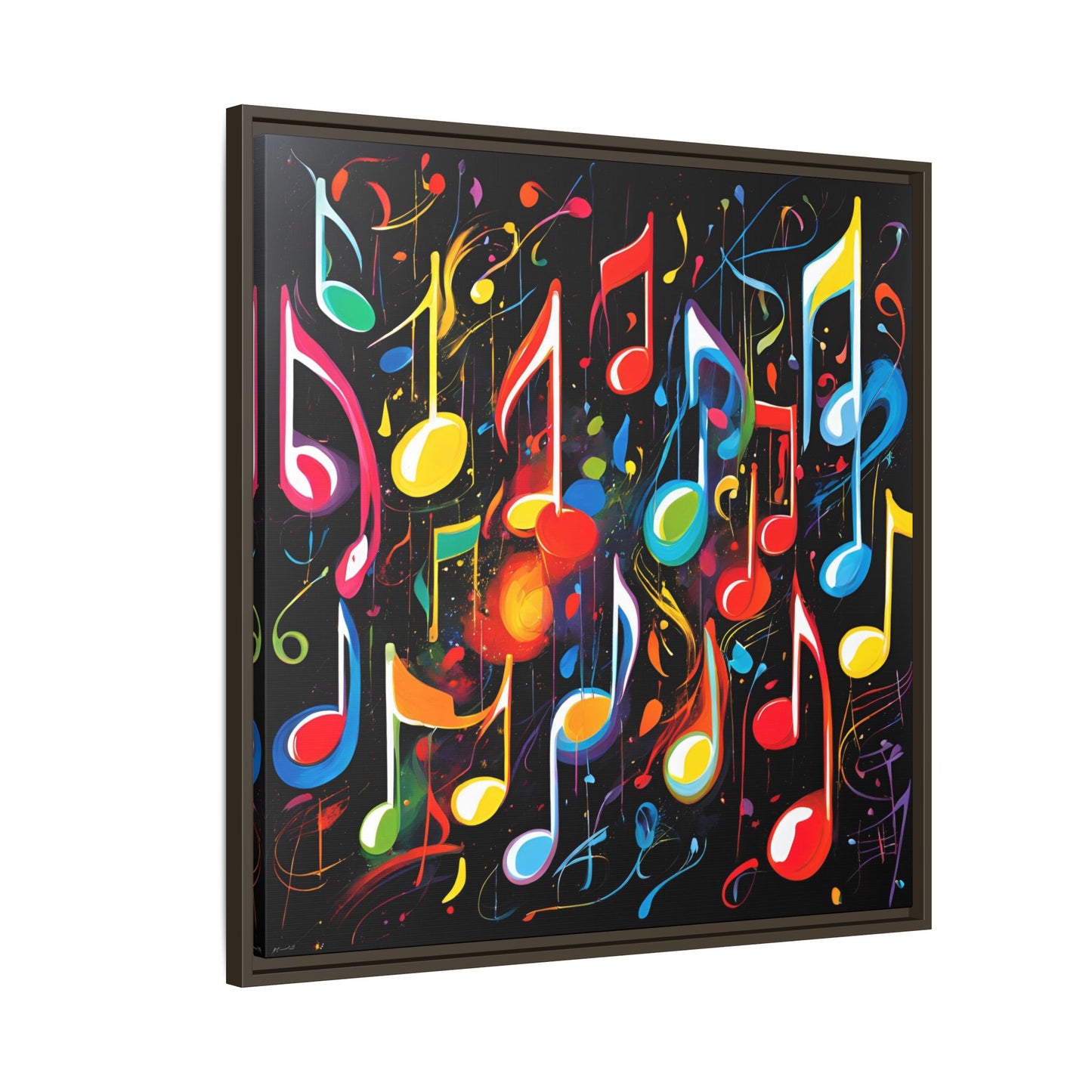 Modern Music-Themed Print Abstract Design Unique Framed Canvas Print Treble Clef Note Wall Art Music Lover Gift Decor 3 frame colors