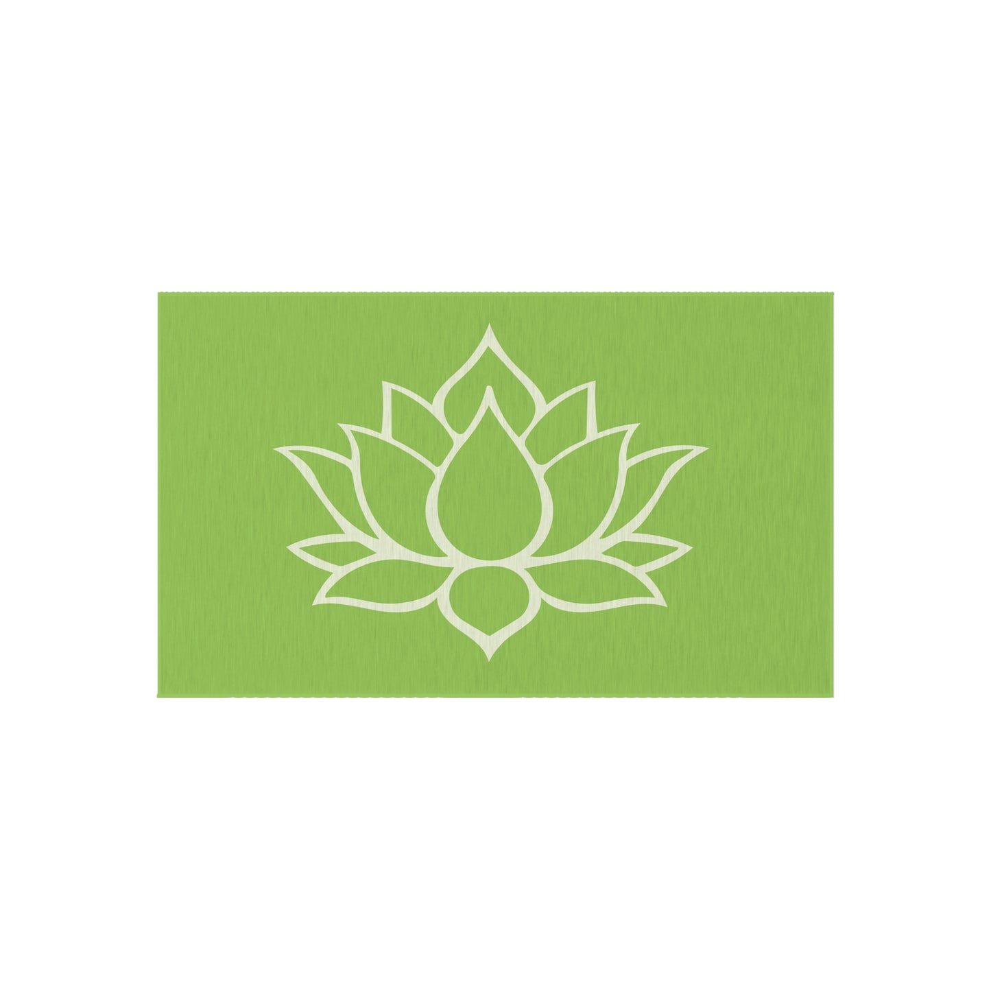 Zen Chenille Outdoor Rug with No-Skid Backing Cozy Outdoor Carpet Lotus Blossom Patio Decor Gazebo Rug Pool Area Floral Outdoor Kitchen Rug