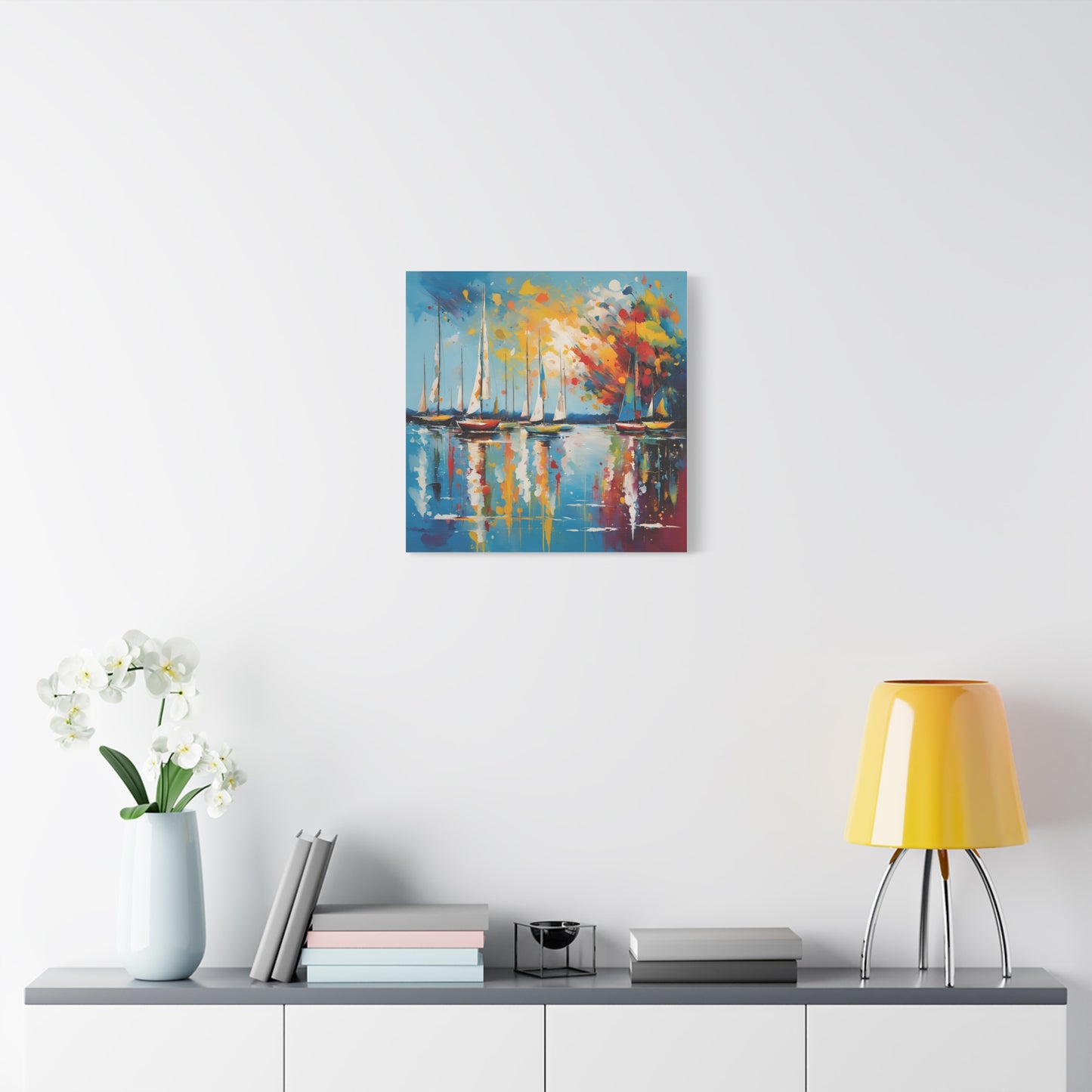 Sailboats Print Wall Art | Matte Canvas, Stretched, 1.25" | Modern Art | Nautical Gift | Oceanic |