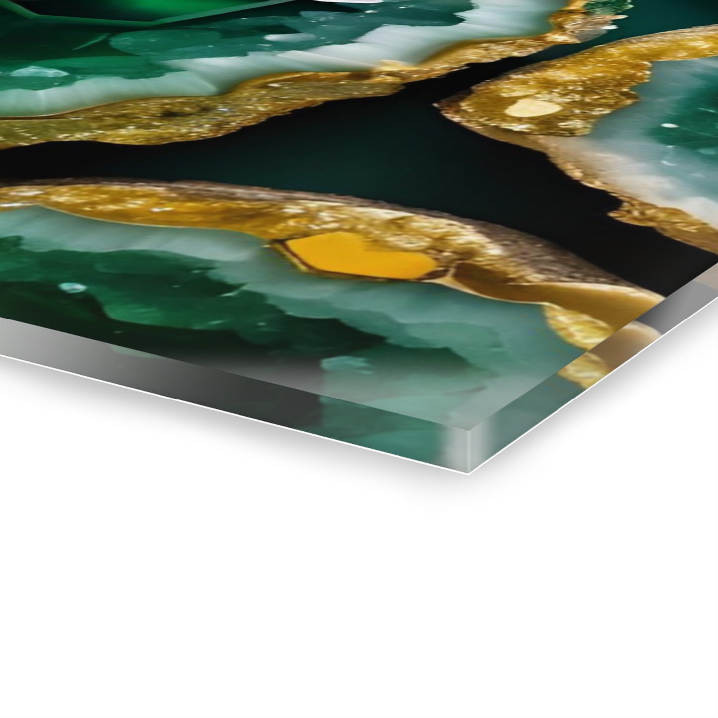 Large Geode-Inspired Design Acrylic Print with French Cleat Agate Marble-look Nature Wall Art Rock Lover Relaxing Artwork Modern Home Decor