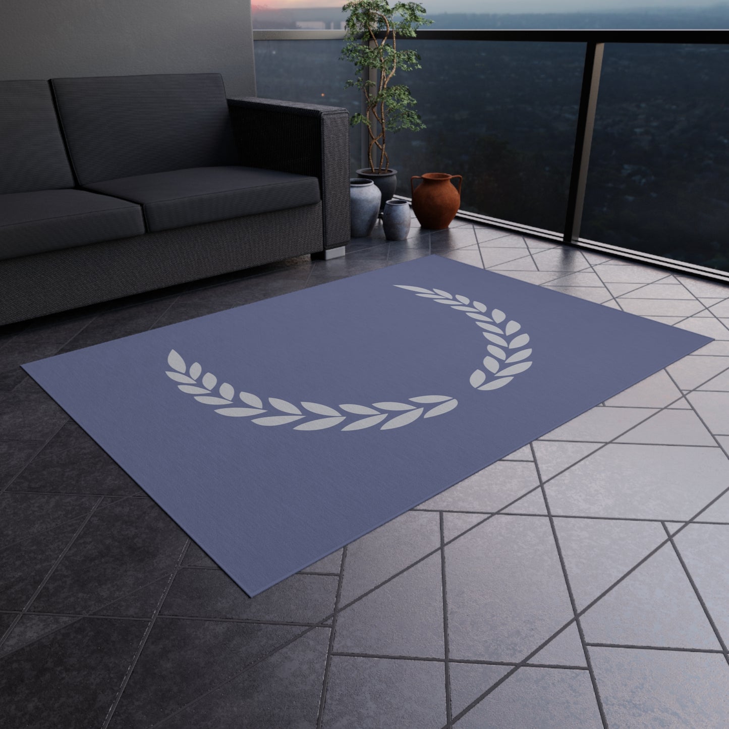 Chenille Outdoor Rug with No-Skid Backing Cozy Outdoor Carpet Grey Patio Decor Gazebo Rug Pool Area Decor Outdoor Kitchen Carpet