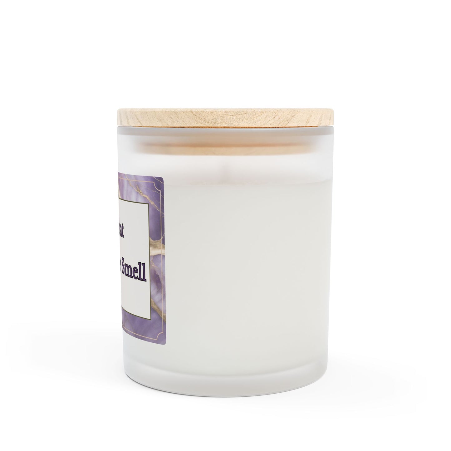Artisanal Coconut Soy Frosted Glass Candle with Wooden Wick and Raw Maple Lid 11 oz Hand Poured Candle for New Home Owner 50 hrs burn time