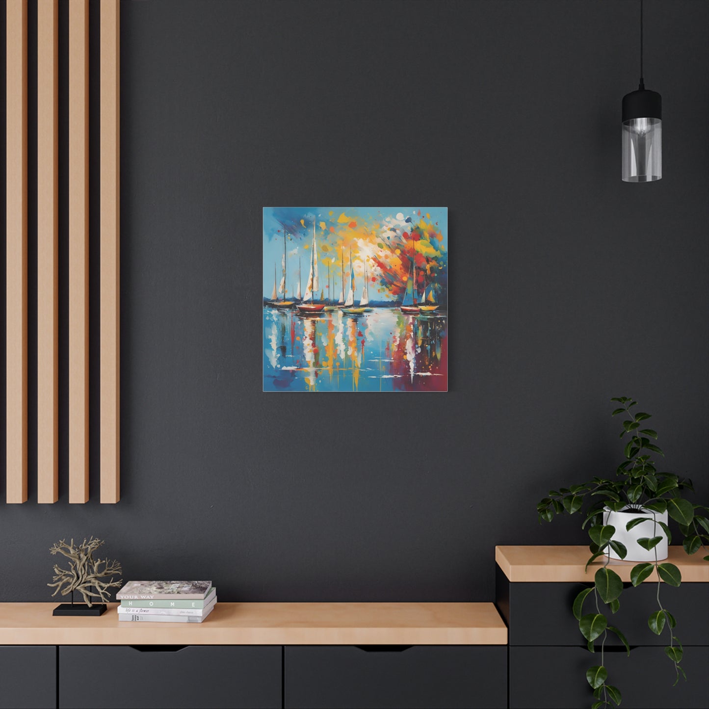 Sailboats Print Wall Art | Matte Canvas, Stretched, 1.25" | Modern Art | Nautical Gift | Oceanic |