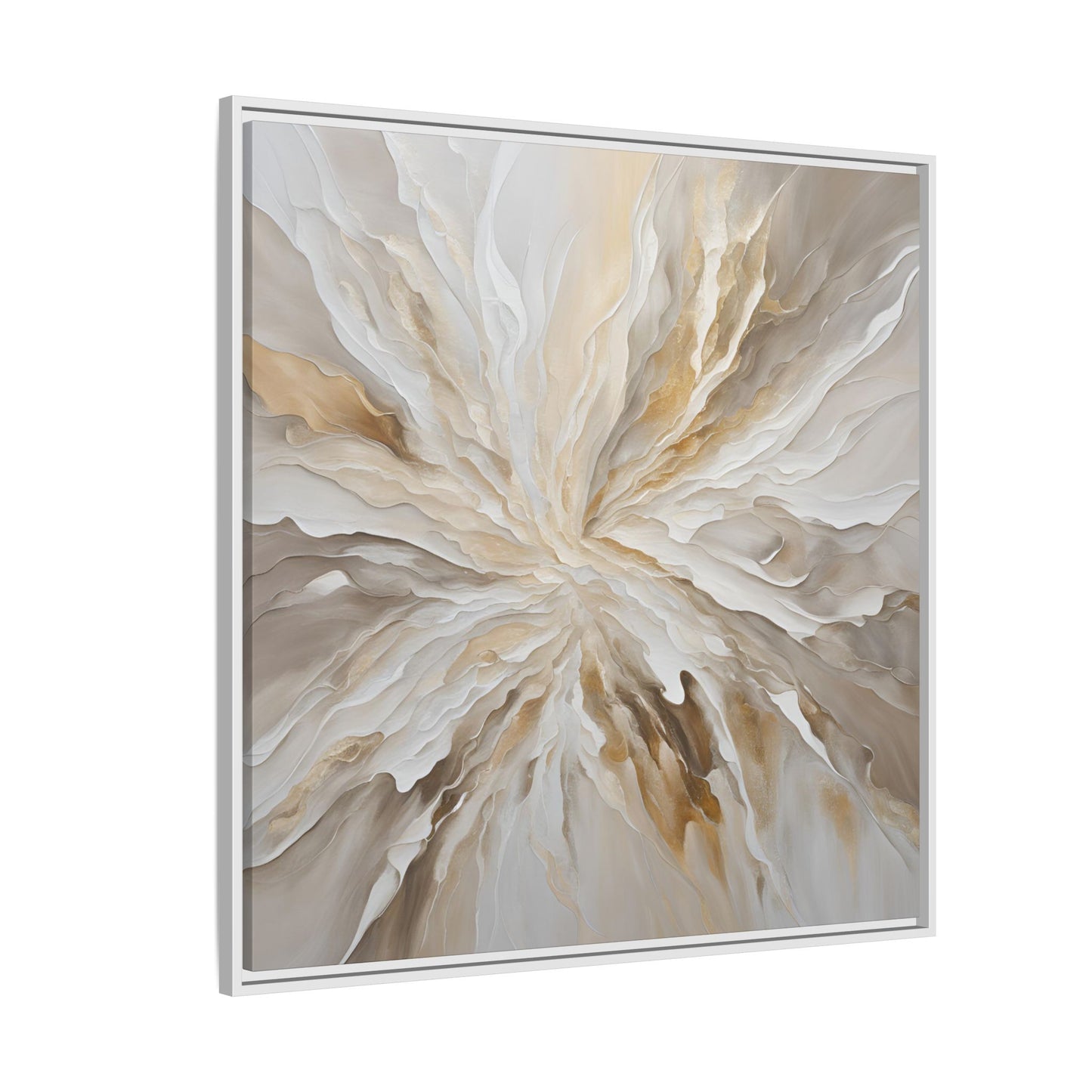 Modern Abstract Floral Design Unique Framed Canvas Wall Art Starburst Gift Nature Lover Gift Garden Lover Gift 3 frame colors