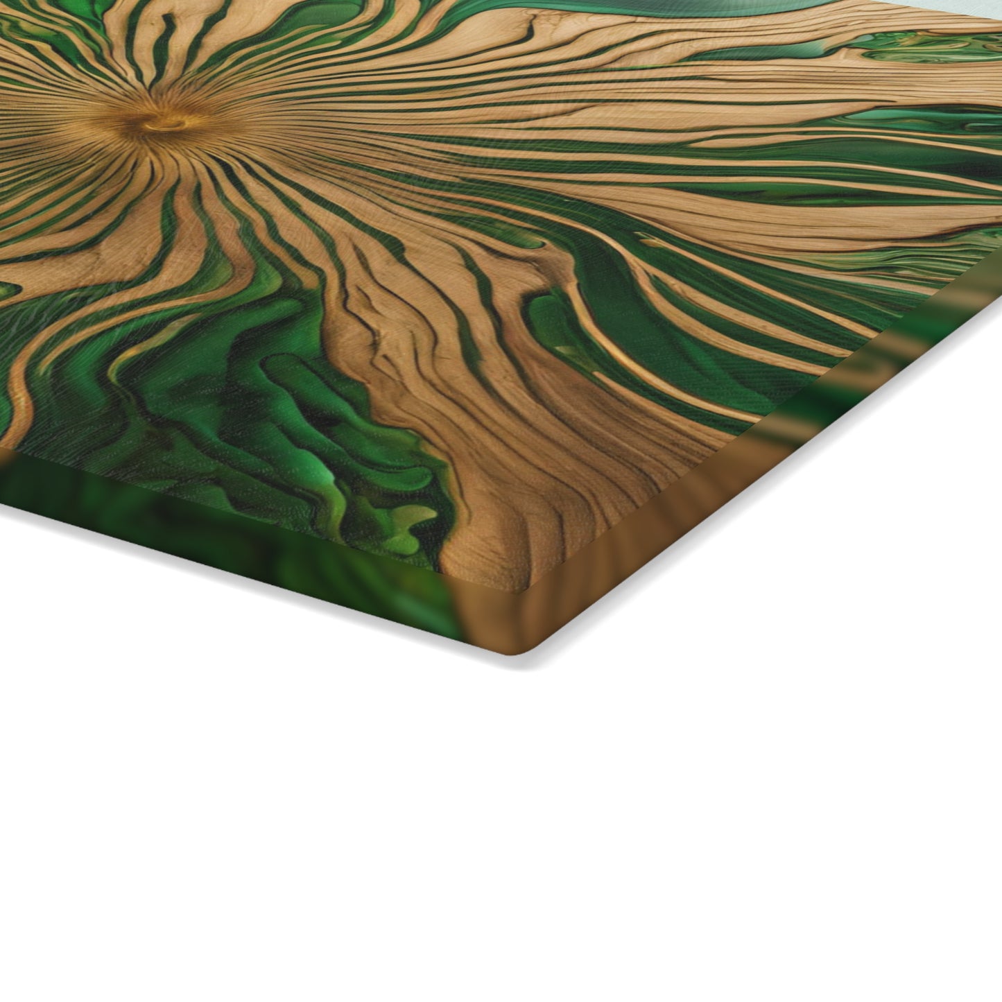 Groovy Swirl Design Kitchen Decor Glass Cutting Board Serving Tray Floral Cutting Board Gift for Home Cook Fun Glass Charcuterie Board