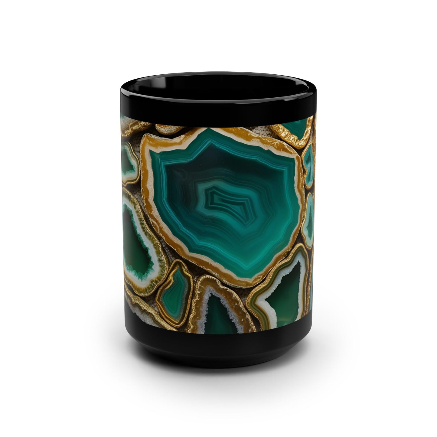 Ceramic Coffee Mug Quartz-Inspired Image Agate Nature Rock Lover Ceramic Tea Cup Gemstone Lover Geode Agate Look Ceramic Mug
