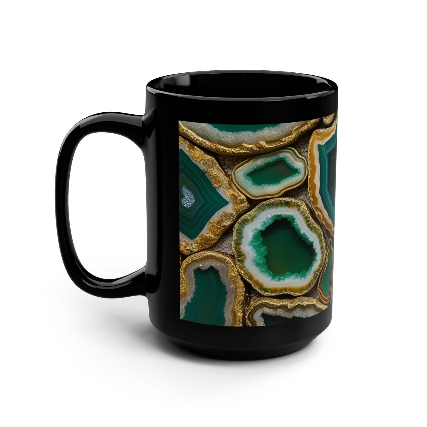 Ceramic Coffee Mug Quartz-Inspired Image Agate Nature Rock Lover Ceramic Tea Cup Gemstone Lover Geode Agate Look Ceramic Mug