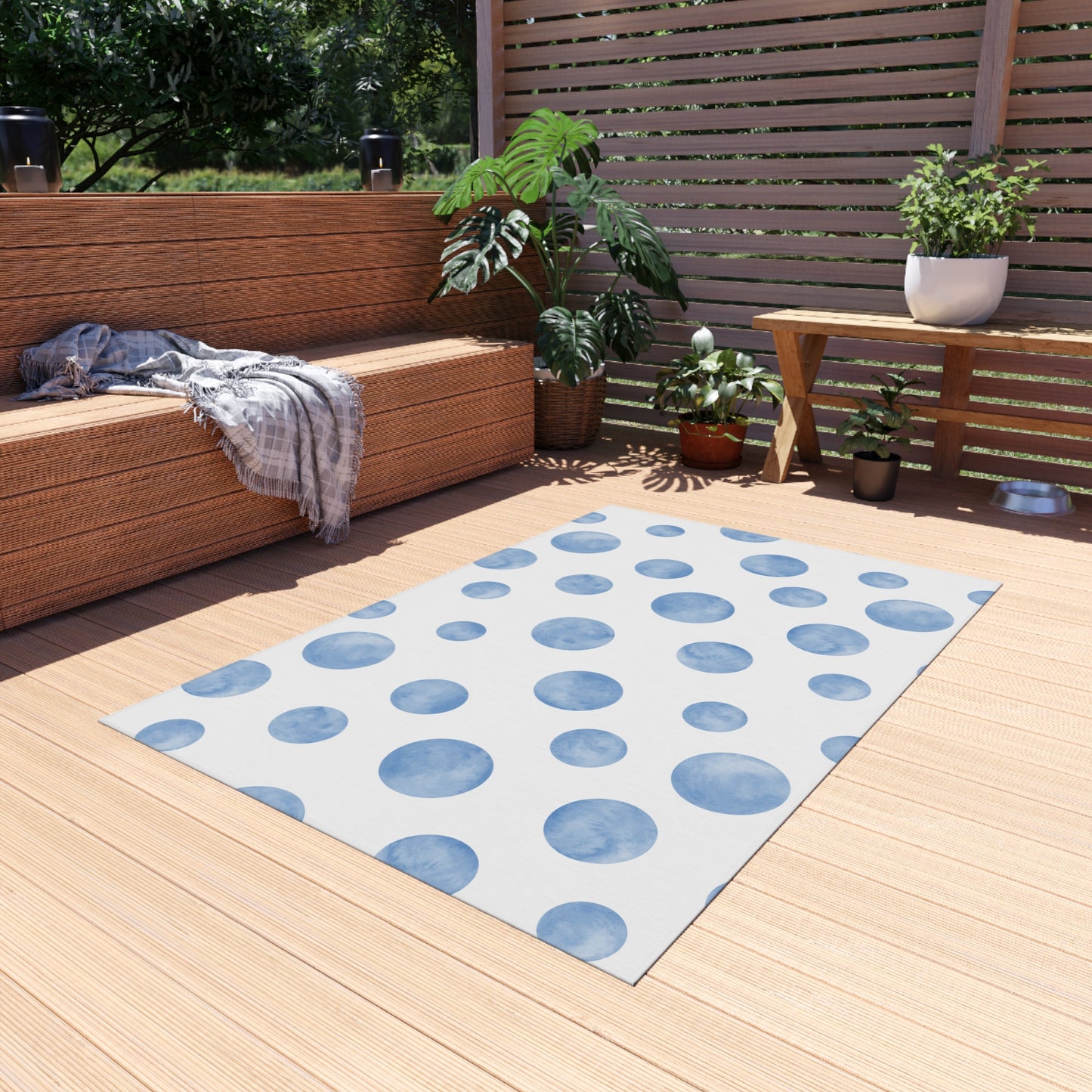 Chenille Outdoor Rug with No-Skid Backing Cozy Outdoor Carpet Patio Decor Gazebo Rug Pool Area Decor Outdoor Kitchen Carpet