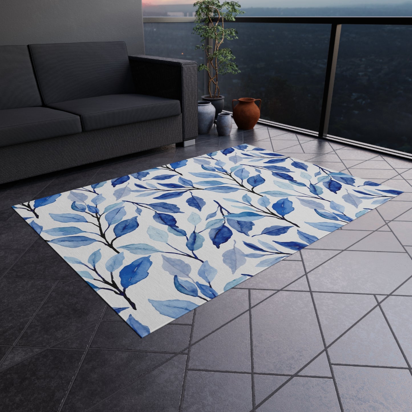 Chenille Outdoor Rug with No-Skid Backing Cozy Outdoor Carpet Patio Decor Gazebo Rug Pool Area Decor Outdoor Kitchen Carpet