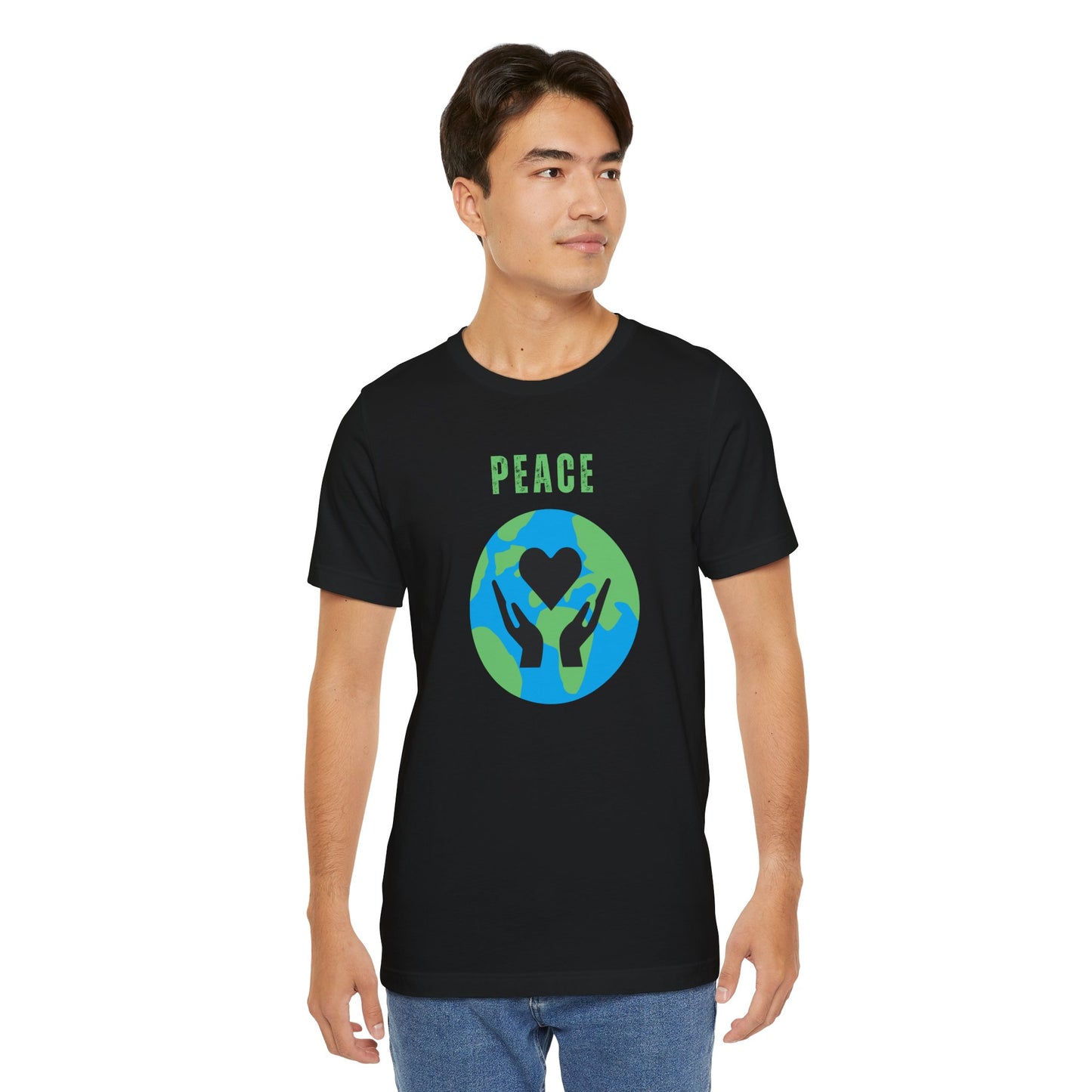 World Peace Unisex T-Shirt Positive Energy Gift Good Vibes Tee Universal Peace T-Shirt