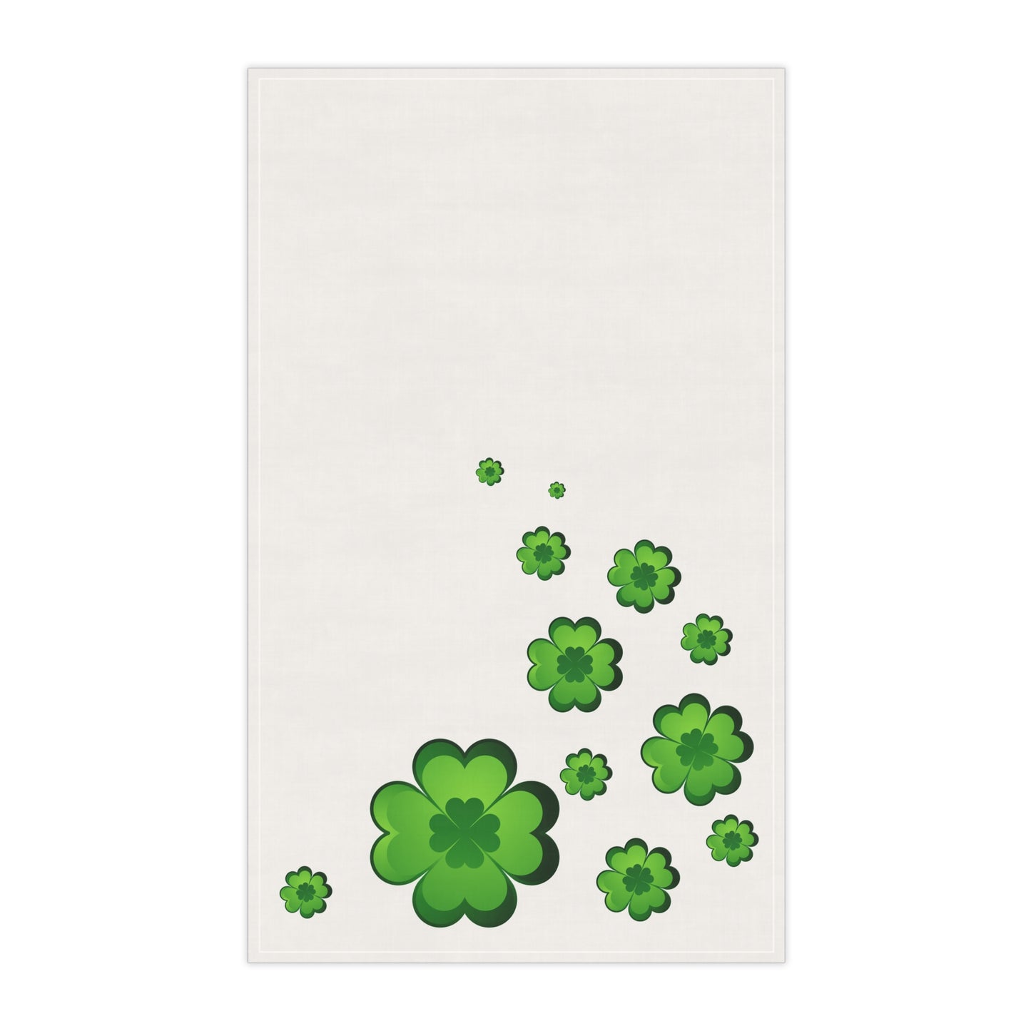 4-Leaf Clover Kitchen Tea Towel Pastel Dish Towel Durable Hand Towel Gift for Her Whimsical Home Decor Decorative Kitchen Cotton Twill