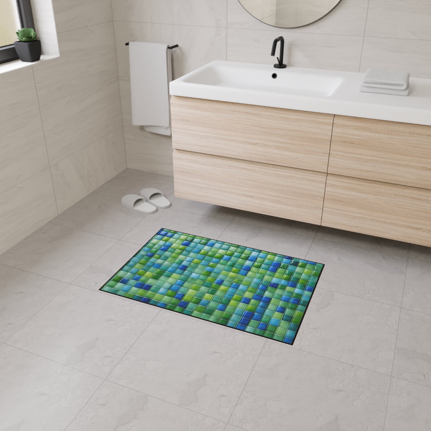 Decorative Heavy Duty Non-Slip Floor Mat Stylish Design Perfect for Entryway Kitchen Décor Garage Rug Coffee Bar Bathroom Floor Door Mat