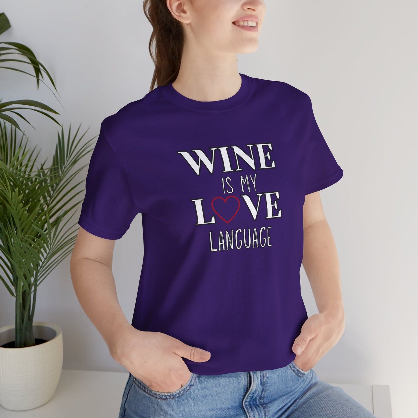 Wine is My Love Language T-shirt | Unisex | Funny Culinary Gift | Foodie Tee | Sommelier Food Lover Gift |