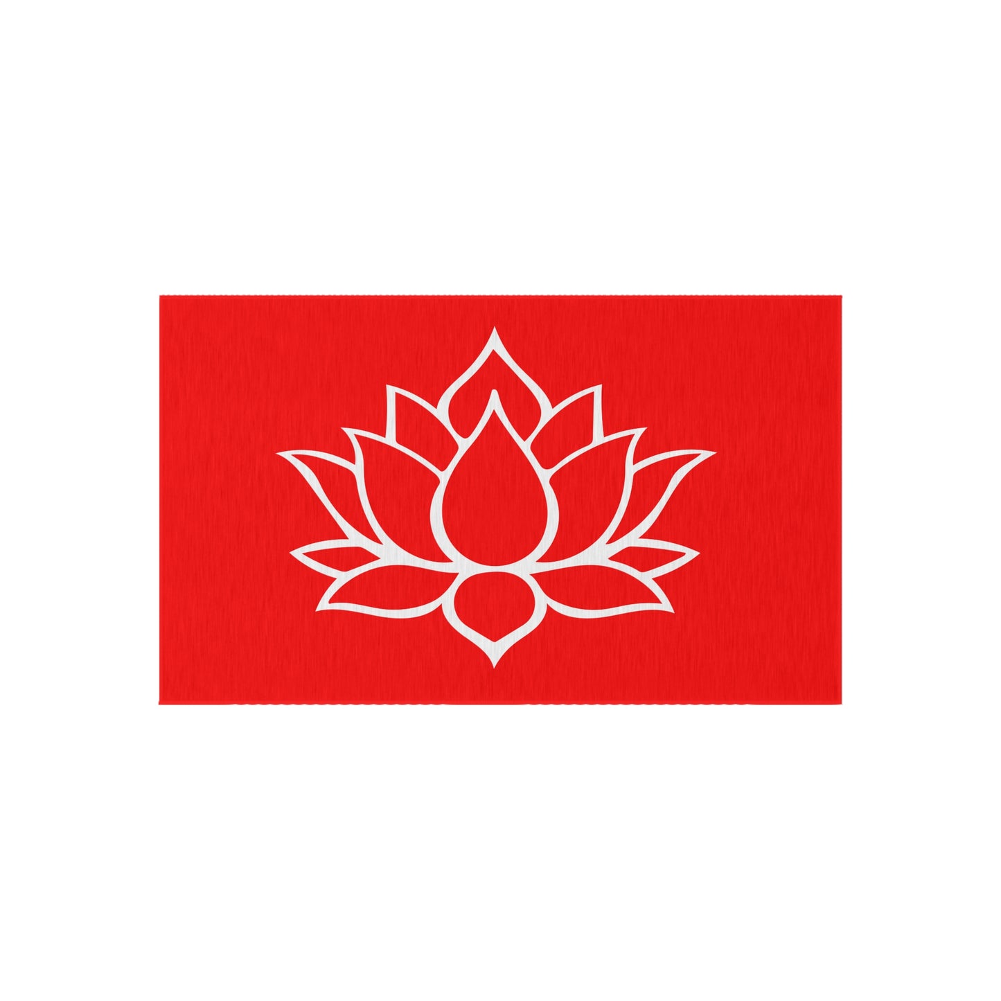 Zen Chenille Outdoor Rug with No-Skid Backing Cozy Outdoor Carpet Lotus Blossom Patio Decor Gazebo Rug Pool Area Decor Outdoor Kitchen Rug