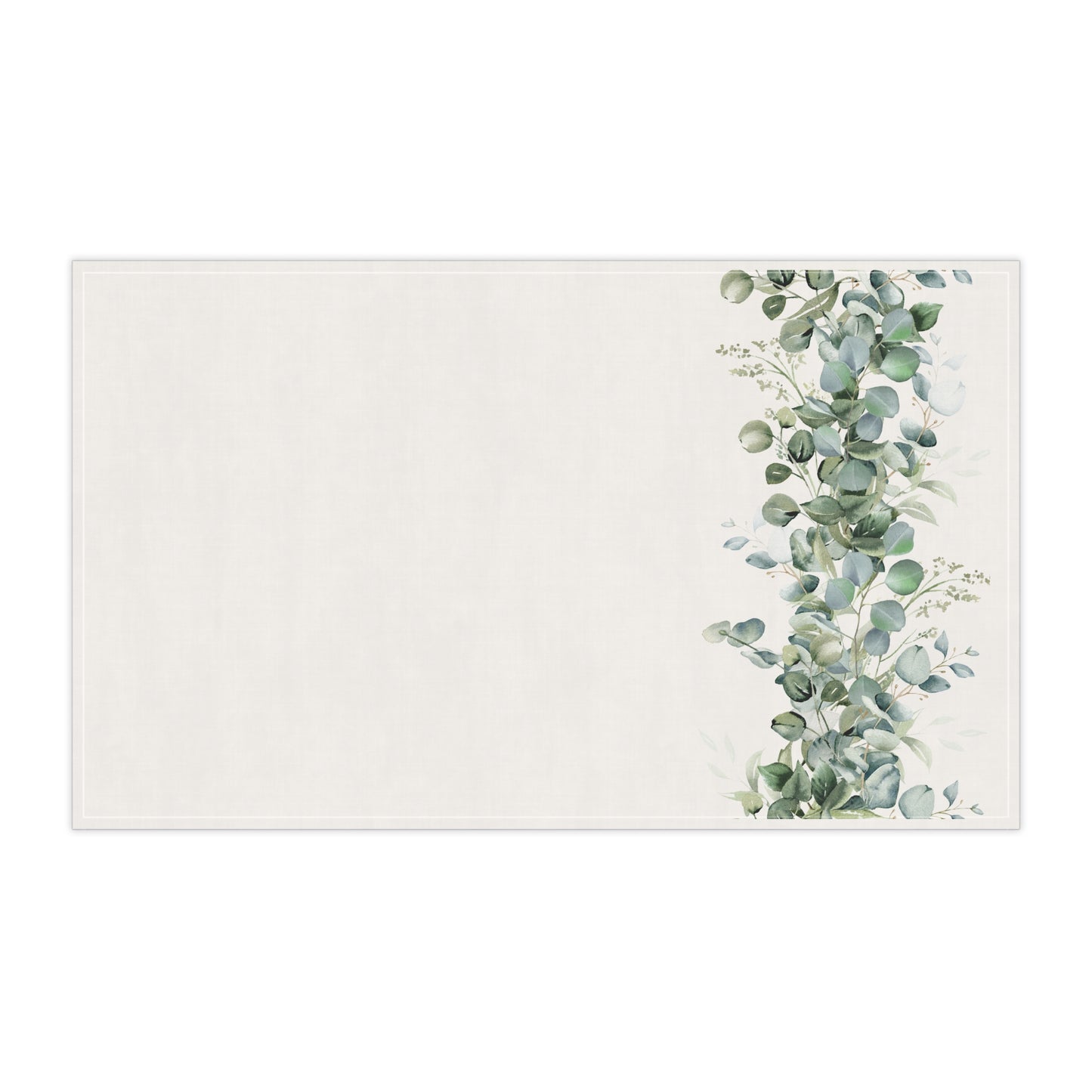 Eucalyptus Floral Pastel Kitchen Tea Towel Durable Hand Towel Gift for Flower Lover Whimsical Home Decor Decorative Kitchen Cotton Twill