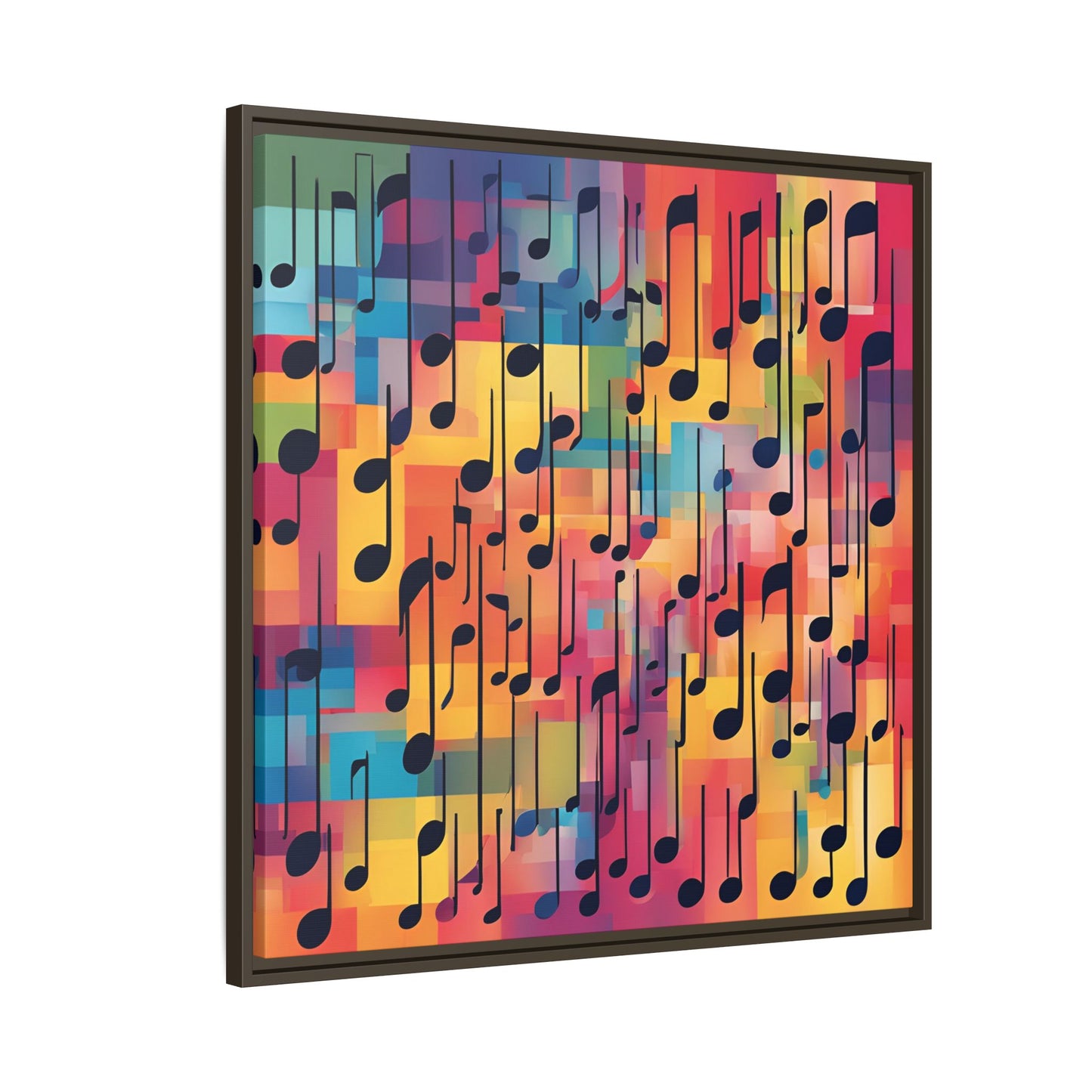 Modern Music-Themed Print Abstract Design Unique Framed Canvas Print Treble Clef Note Wall Art Music Lover Gift Decor 3 frame colors