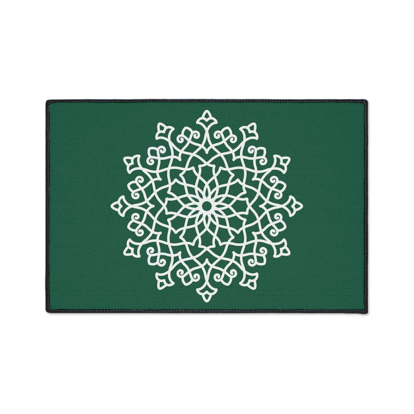 Decorative Heavy Duty Non-Slip Floor Mat Stylish Design Perfect for Entryway Kitchen Décor Green Floral Geometric Design Rug Bathroom Mat