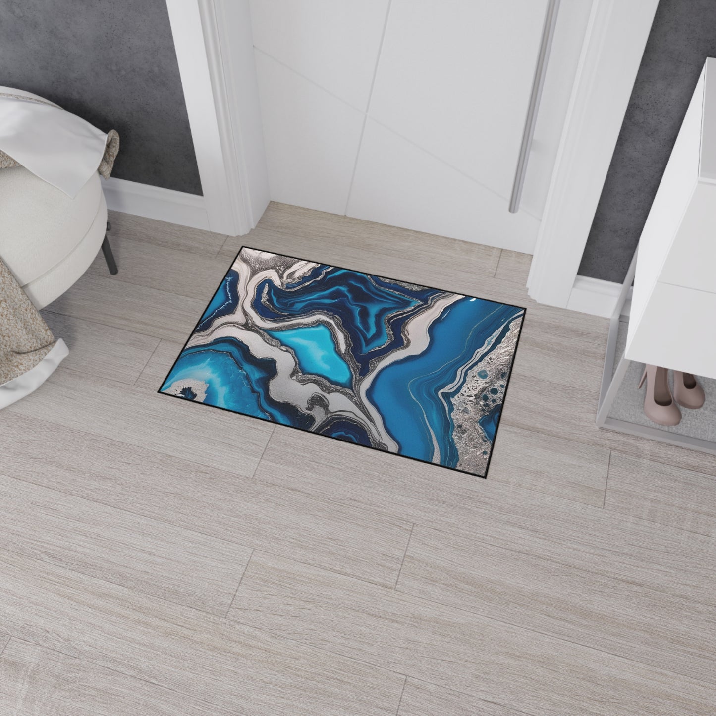 Decorative Heavy Duty Non-Slip Floor Mat Stylish Design Perfect for Entryway Kitchen Décor Garage Rug Coffee Bar Bathroom Floor Door Mat