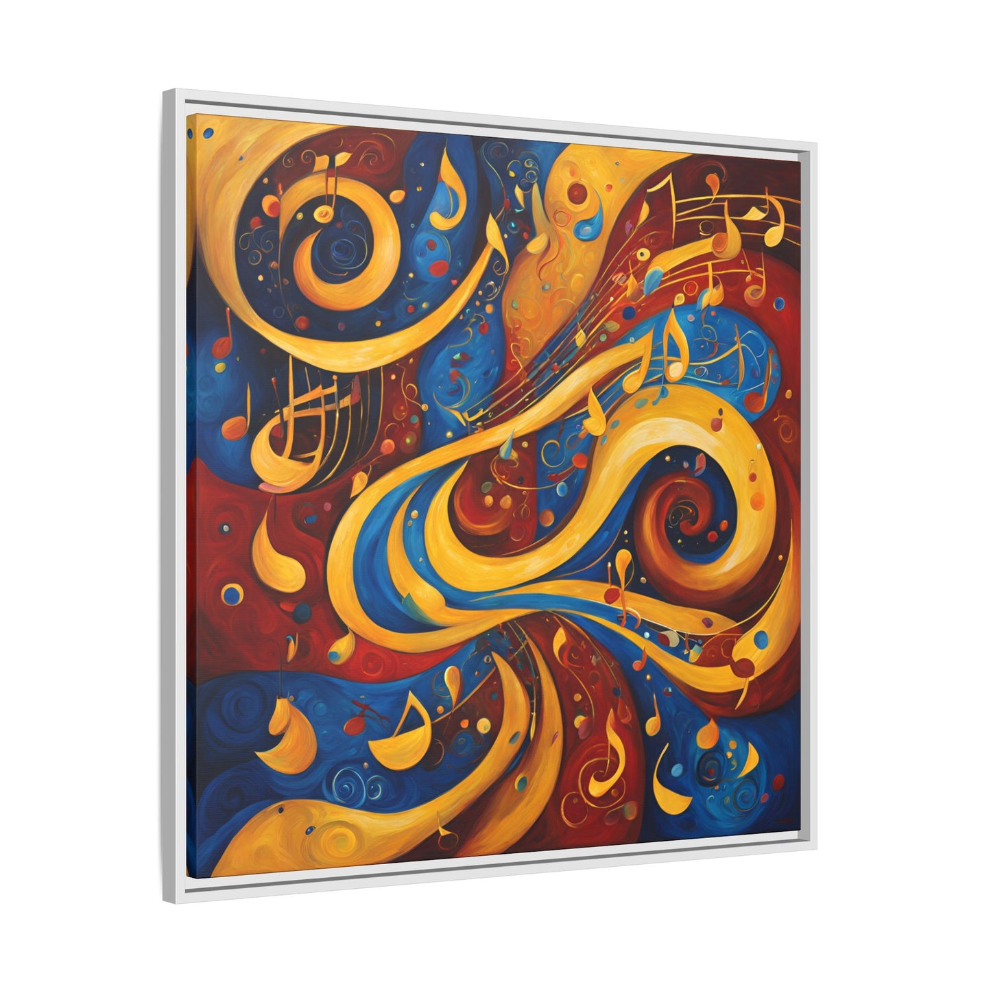 Modern Music-Themed Print Abstract Design Unique Framed Canvas Print Treble Clef Note Wall Art Music Lover Gift Decor 3 frame colors