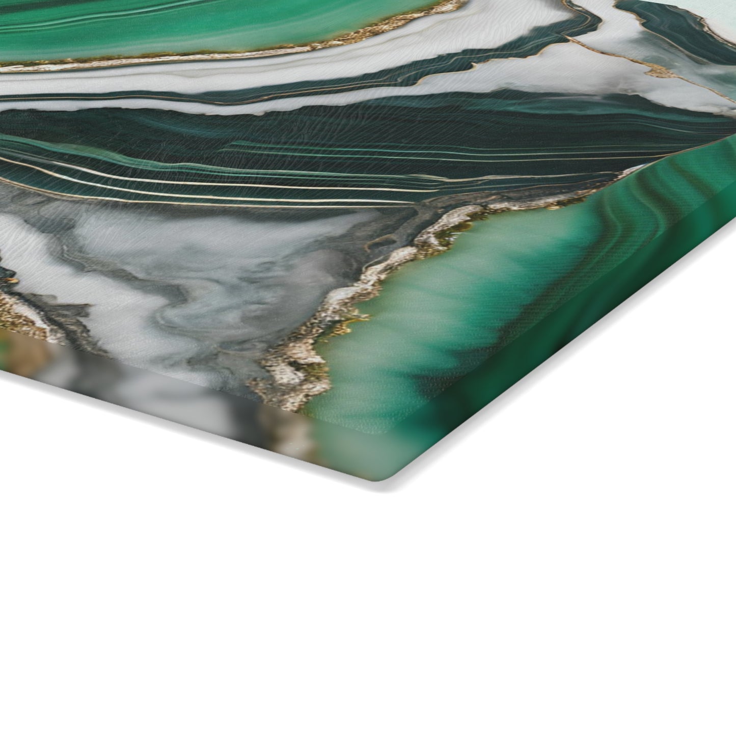 Kitchen Decor Glass Agate-look Image Nature Lover Cutting Board Serving Tray Home Cook Gift Colorful Glass Geode-inspired Charcuterie Board