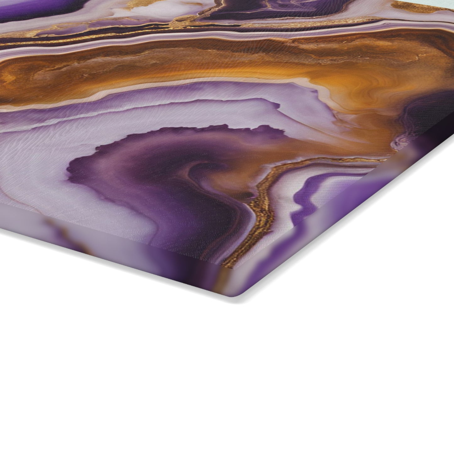 Kitchen Decor Glass Agate-look Image Nature Lover Cutting Board Serving Tray Home Cook Gift Colorful Glass Geode-inspired Charcuterie Board
